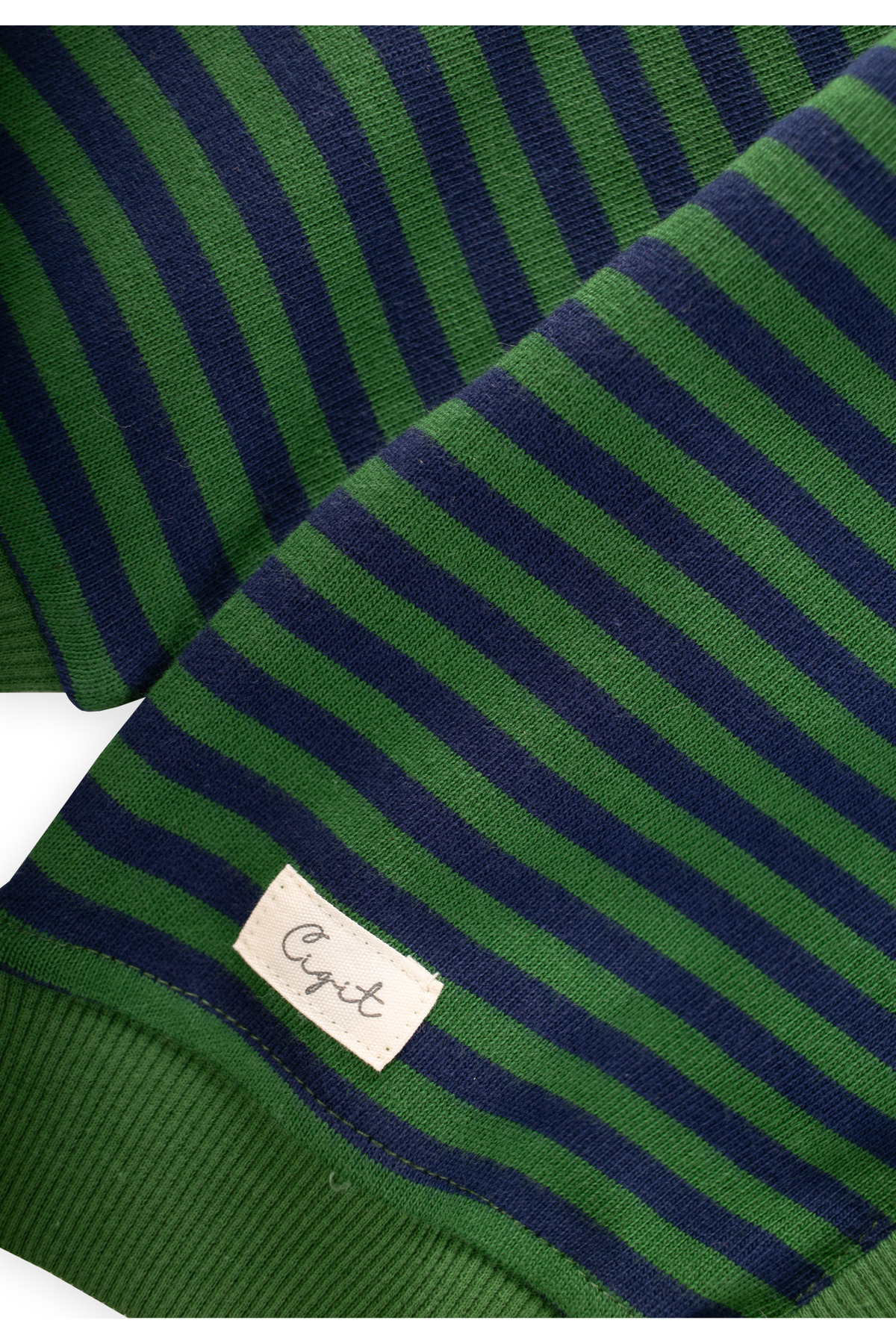 Cigit Çizgili Triko Hırka 0-4 Yaş Haki Lacivert fotoğrafı 3 (önizleme)