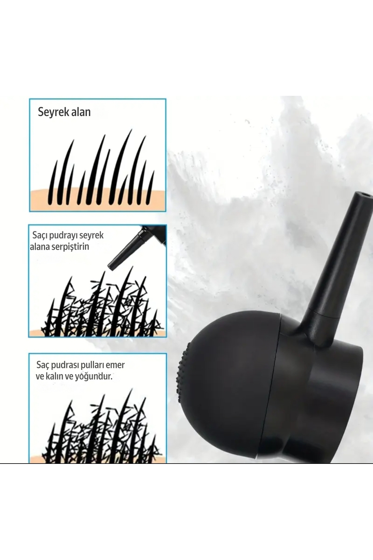 Absolute Saç Fiber Tozu Aplikatörü - Hair Fibers & Spray Aplikatör- Topik Püskürtücü — G-583 — تصویر 5 از 6