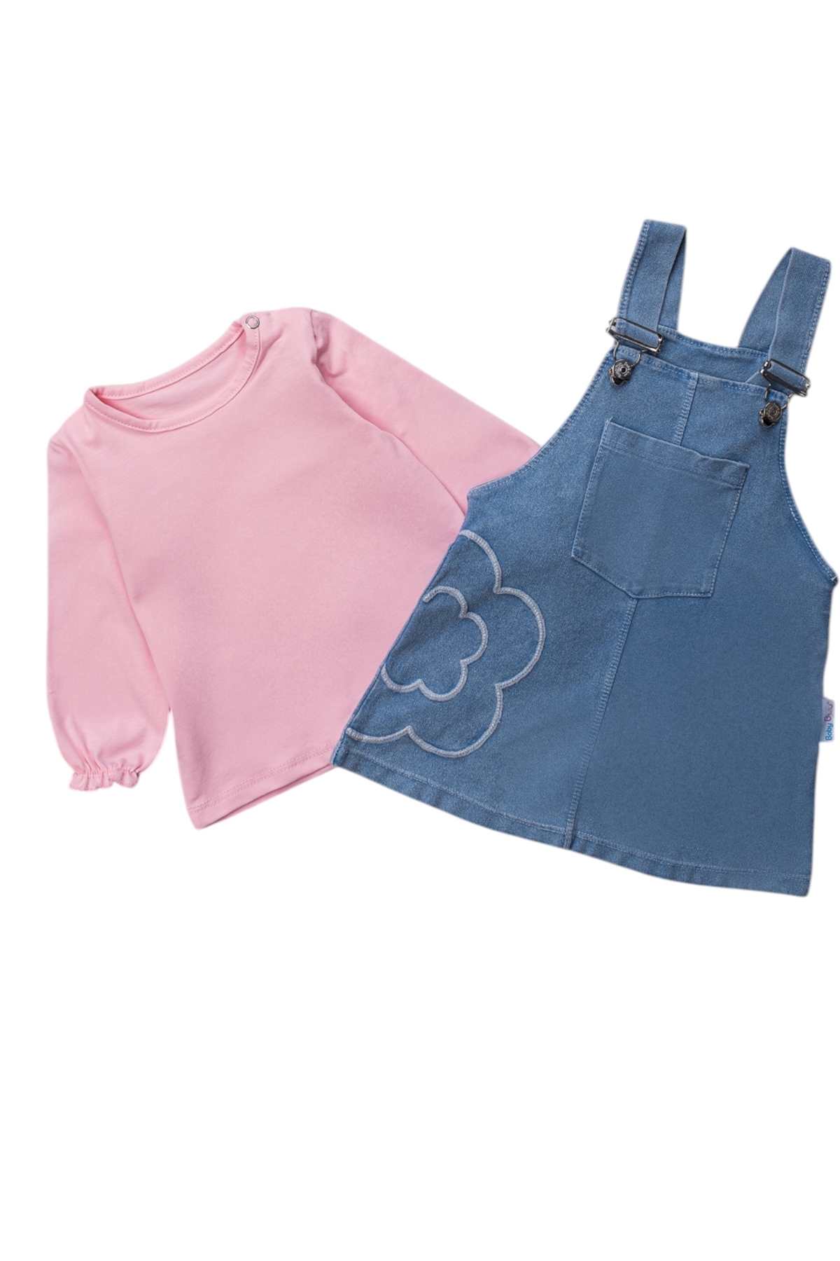 GMG Baby KIZ BEBEK YANI ÇİÇEKLİ JİLE SOLOPET İKİLİ TAKIM 9AY,12AY,18AY,24AY fotoğrafı 2 (önizleme)