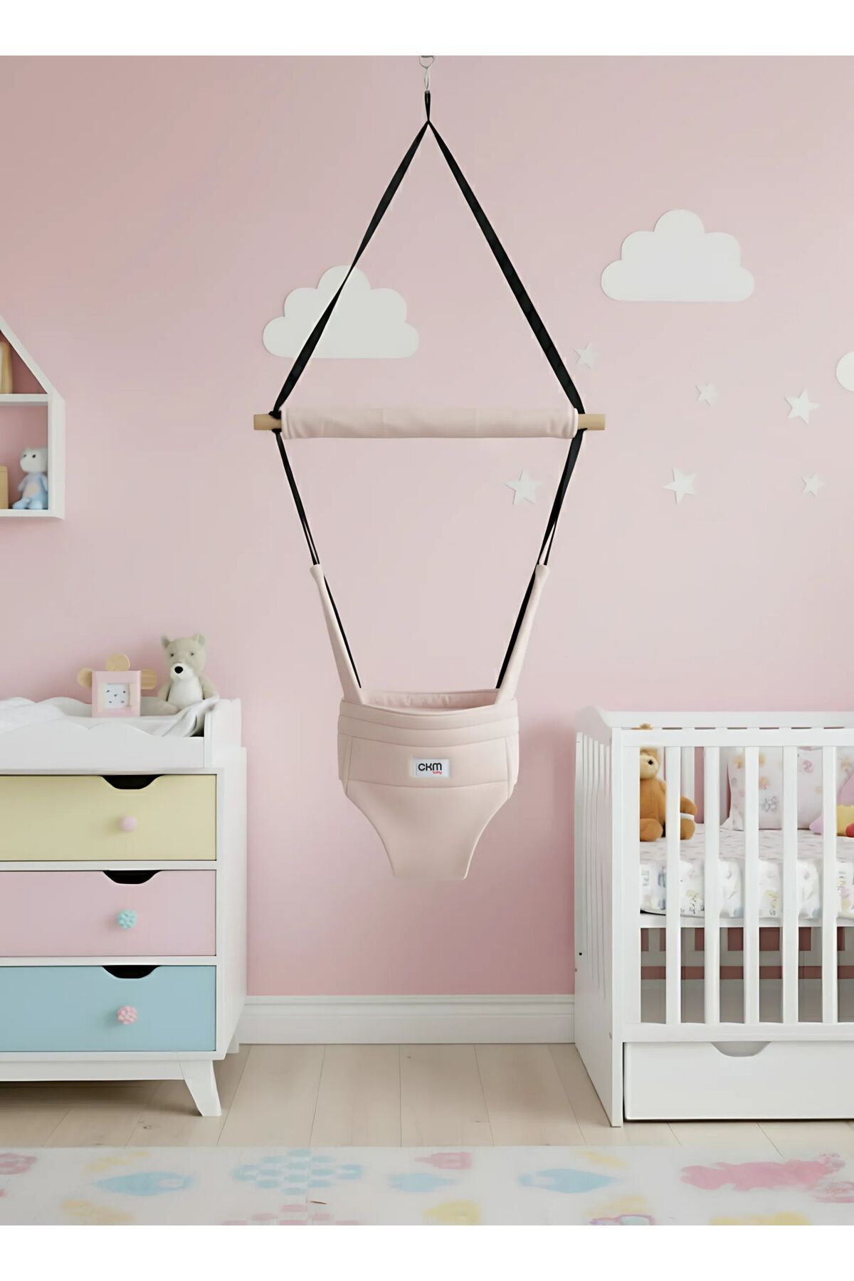 CKM Baby Hoppala Zıpzıp , Bebek Gelişimine Etkili , Yaylı Yüz Korumalı Bebek Salıncağı fotoğrafı 3 (önizleme)