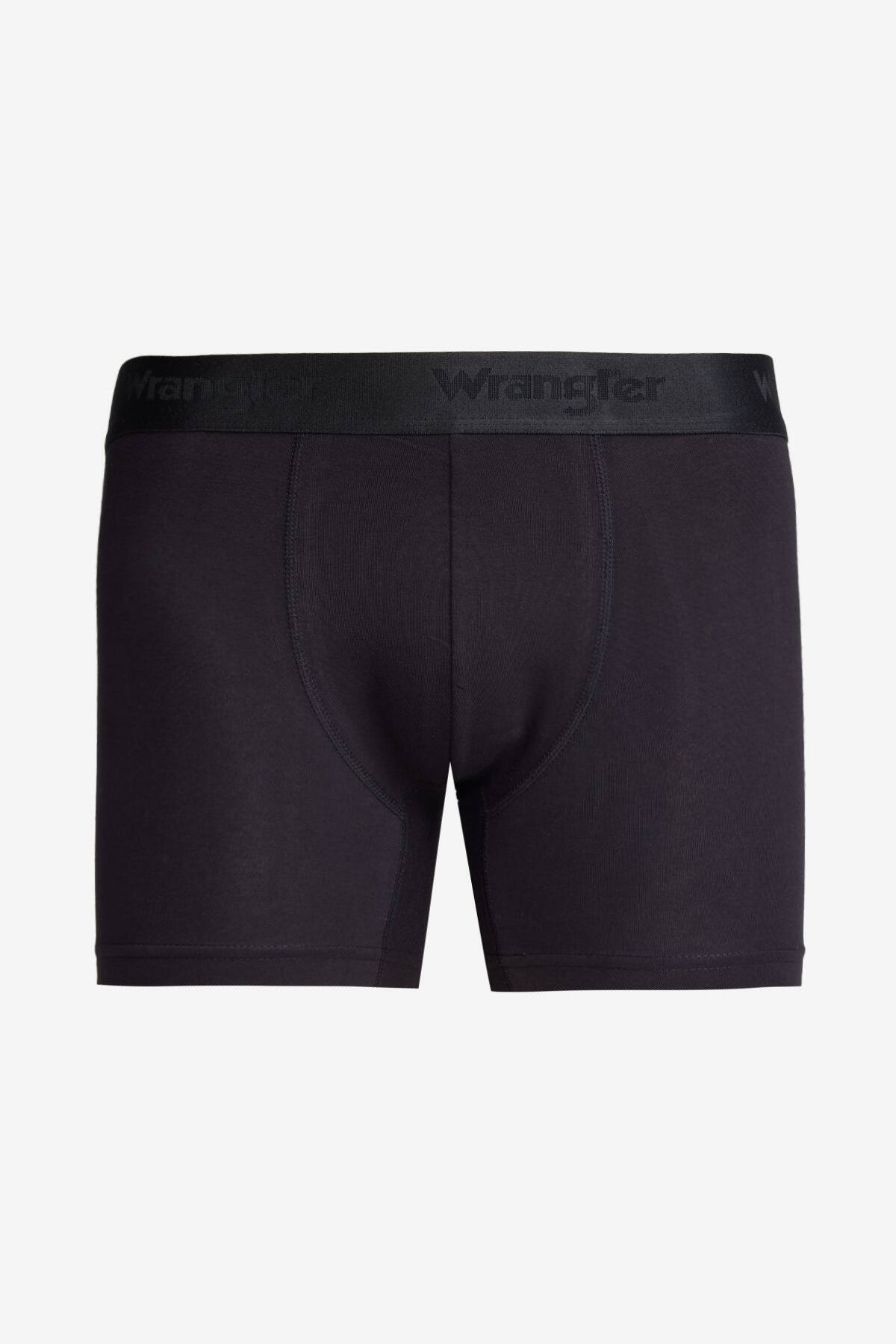 باکسرهای انعطاف پذیر پنبه ای مشکی برش منظم منظم Wrangler