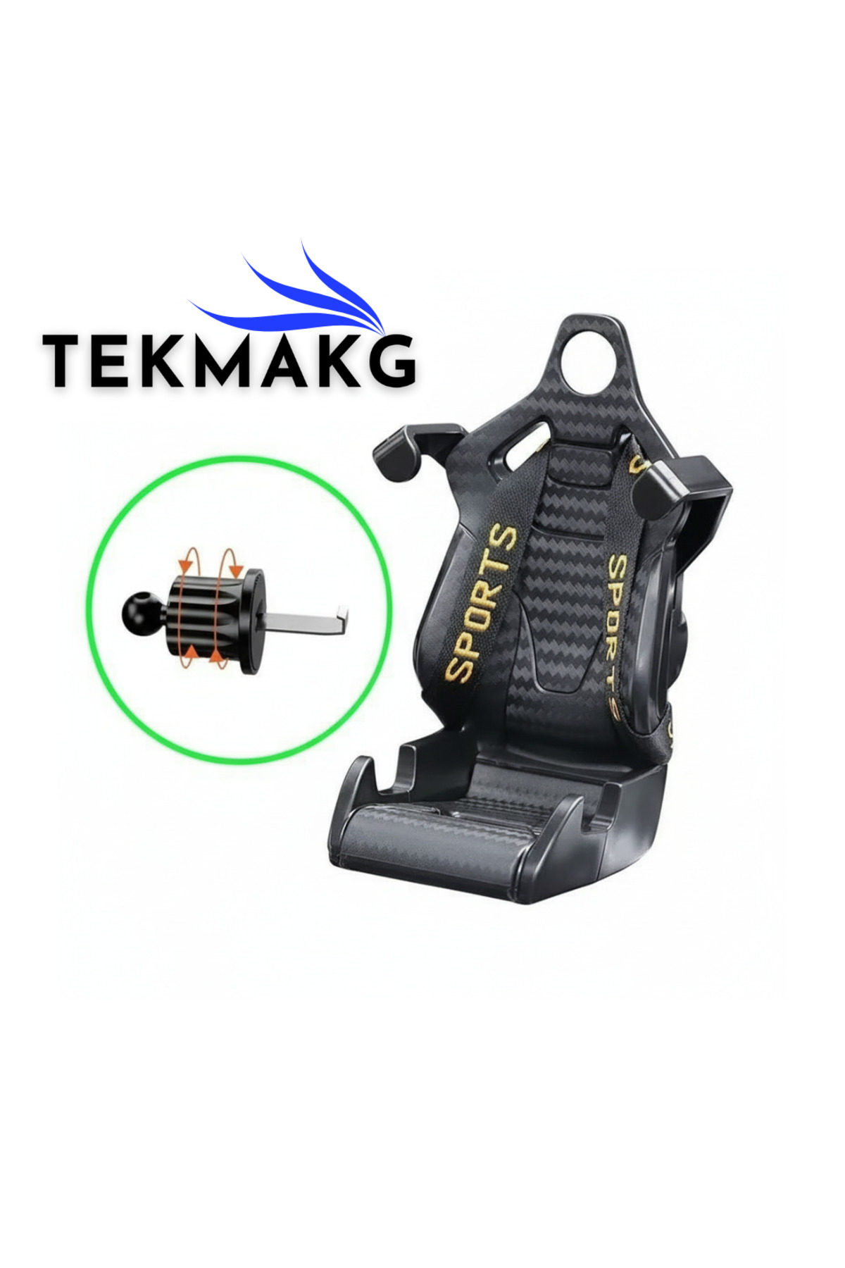 Araç Telefon Tutucu Karbon Spor Koltuk Tasarım