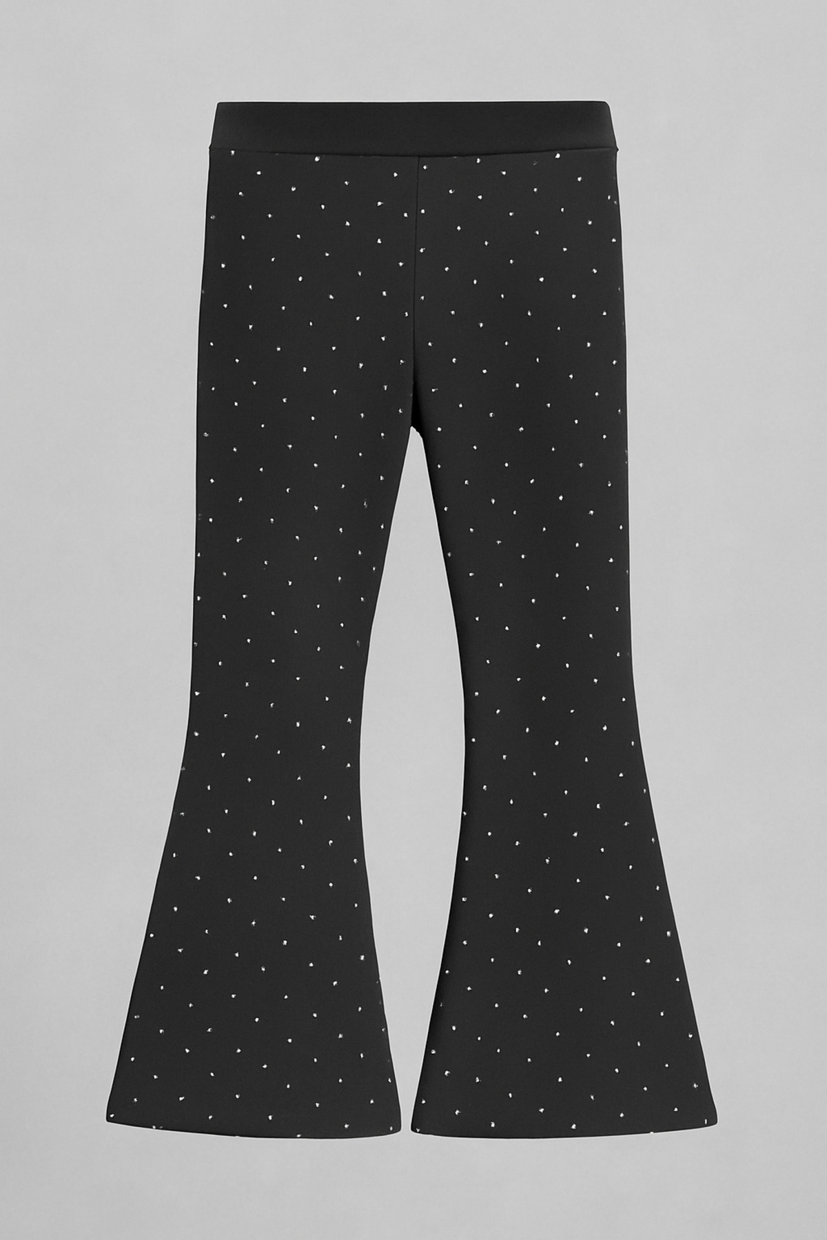 Flare Woven Roving Pattern Stone Detailed Girl 4-12 Years Spandex Pants Leggings