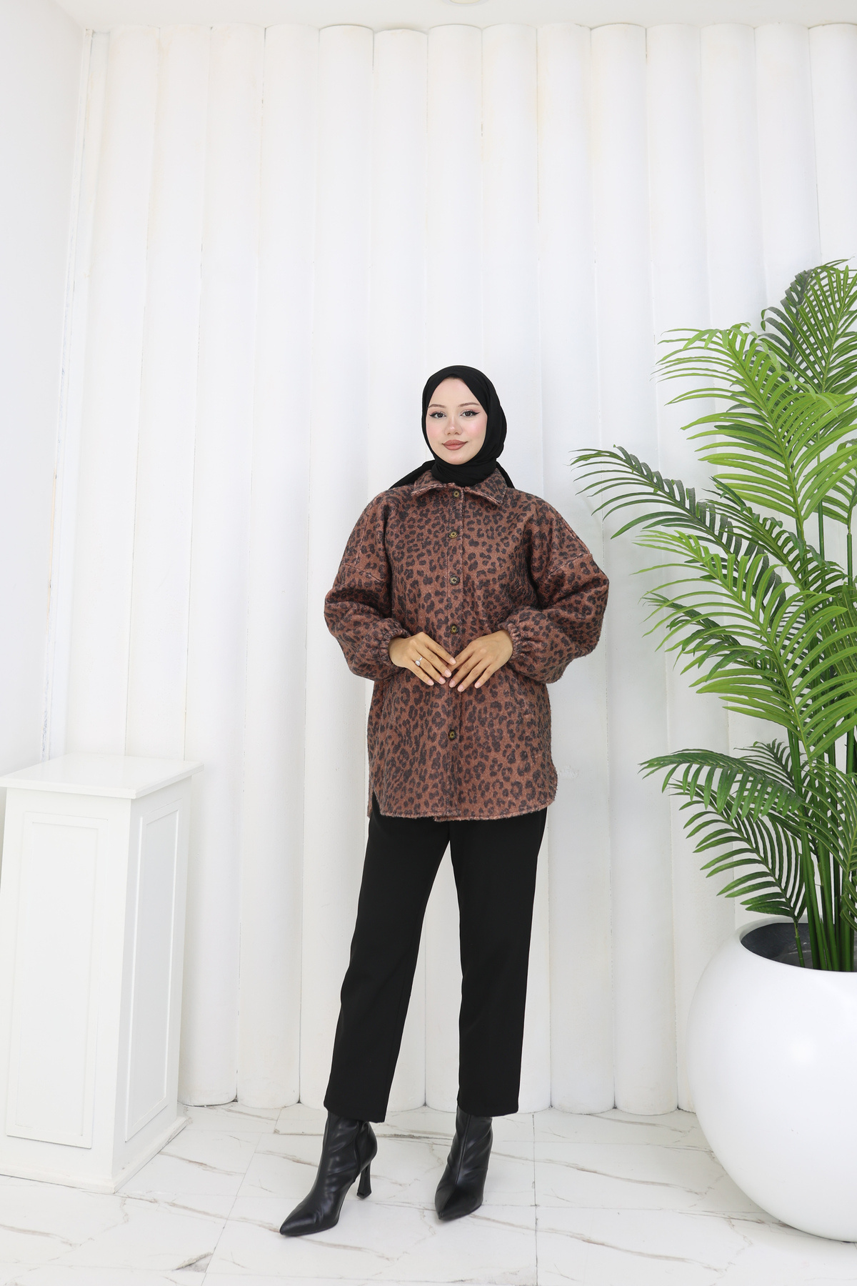 POM POM BOUQUET FABRIC STANDARD SIZE SHIRT JACKET