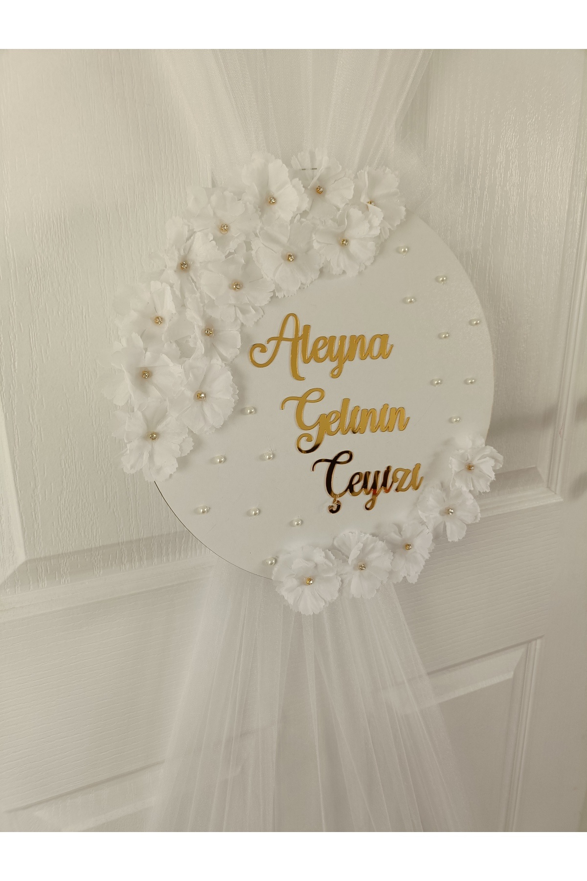 bir parça tasarım Çeyiz kapı süsü YANINDA TÜL HEDİYESİ İLE