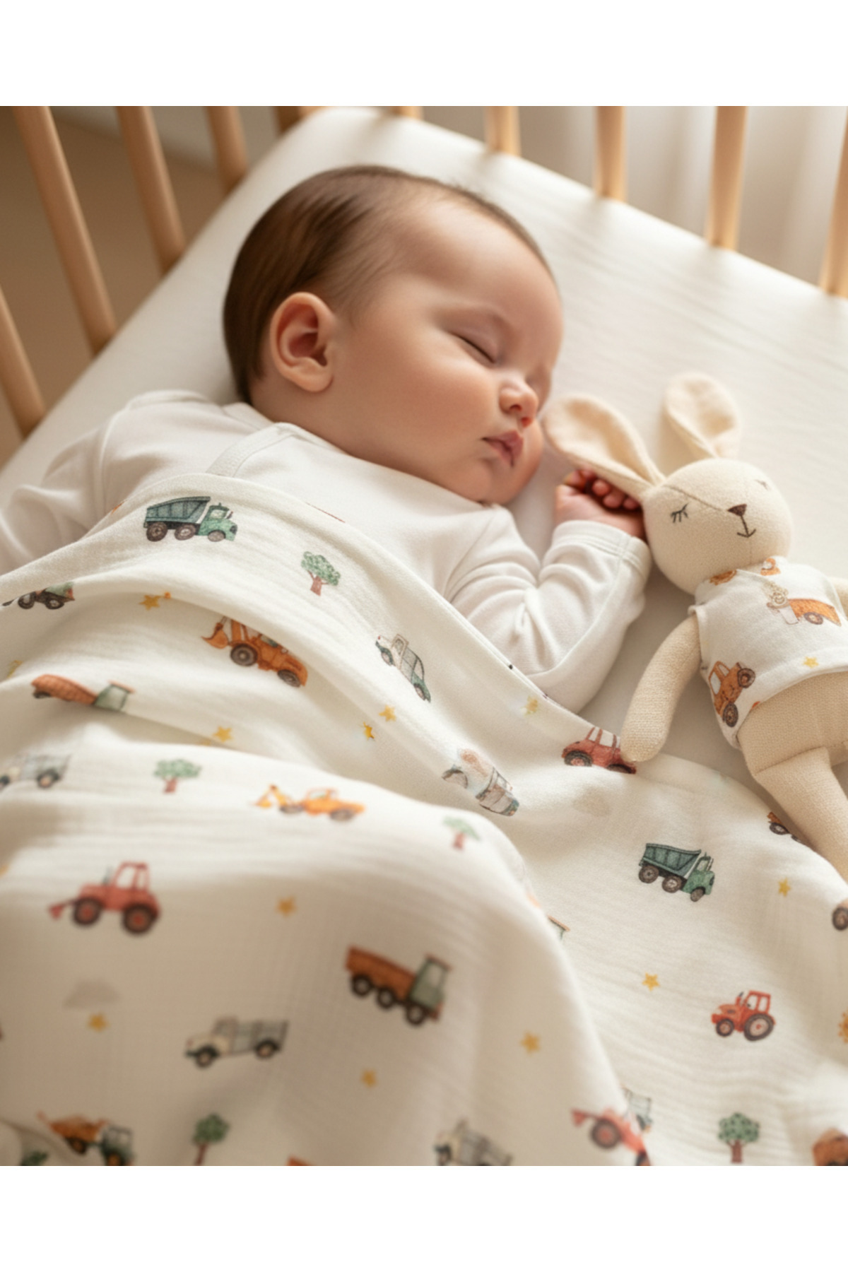 Zezig Cute Vehicles Müslin Örtü