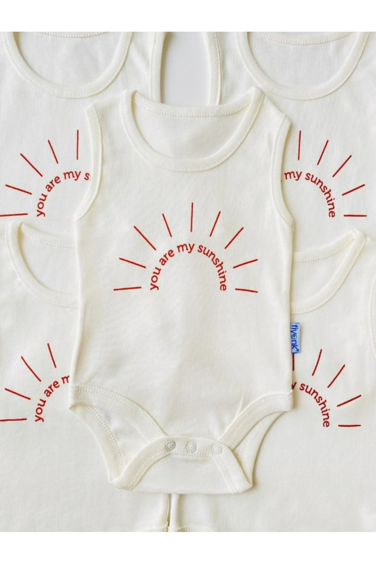 EFU BABY 5'li %100 Pamuklu Desenli Bebek Atlet Body fotoğrafı 2 (önizleme)