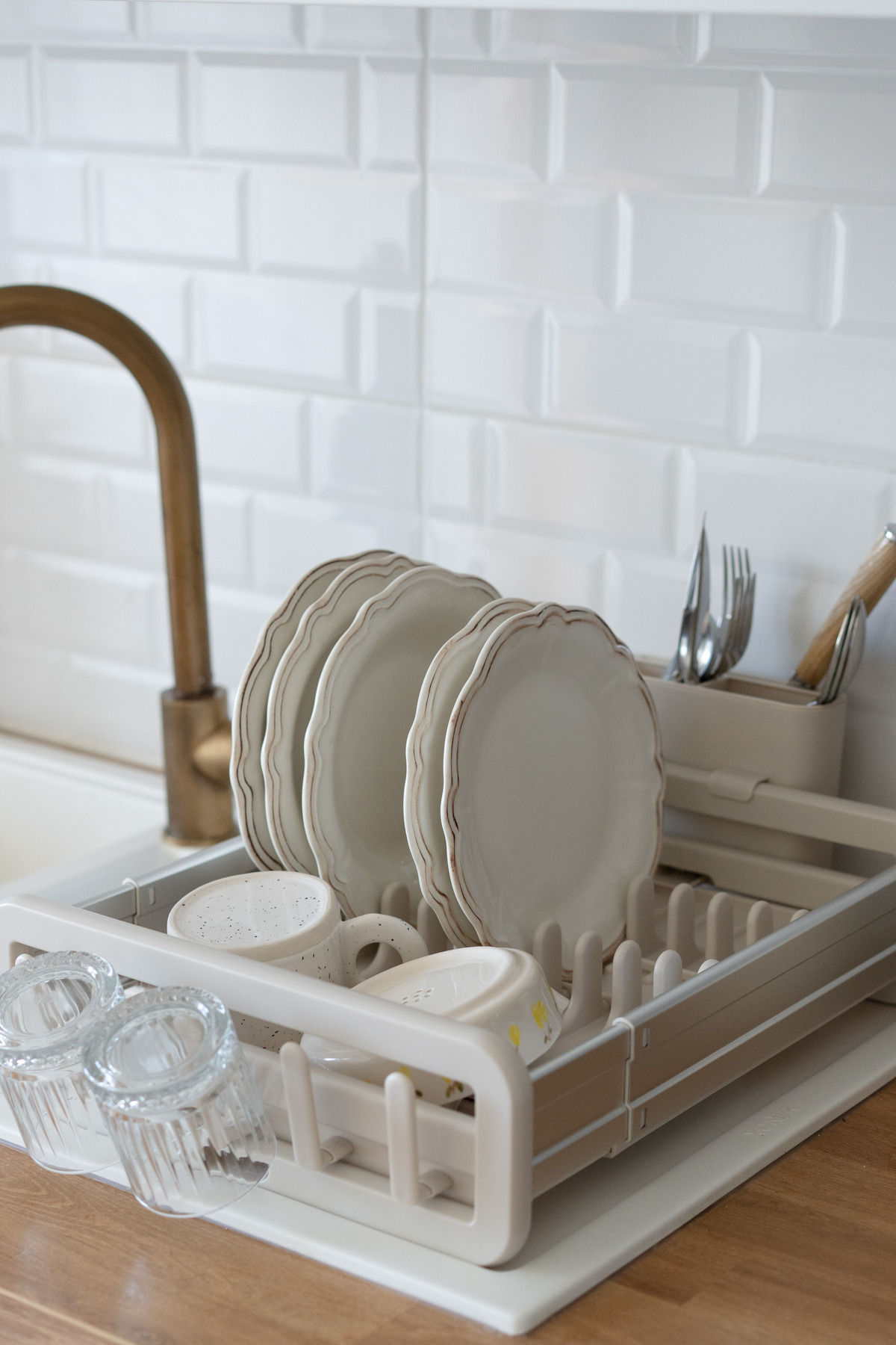 Dekorzdükkan BULL-003 Alüminyum Tek Katlı Açılır Bulaşıklık (Paslanmaz)