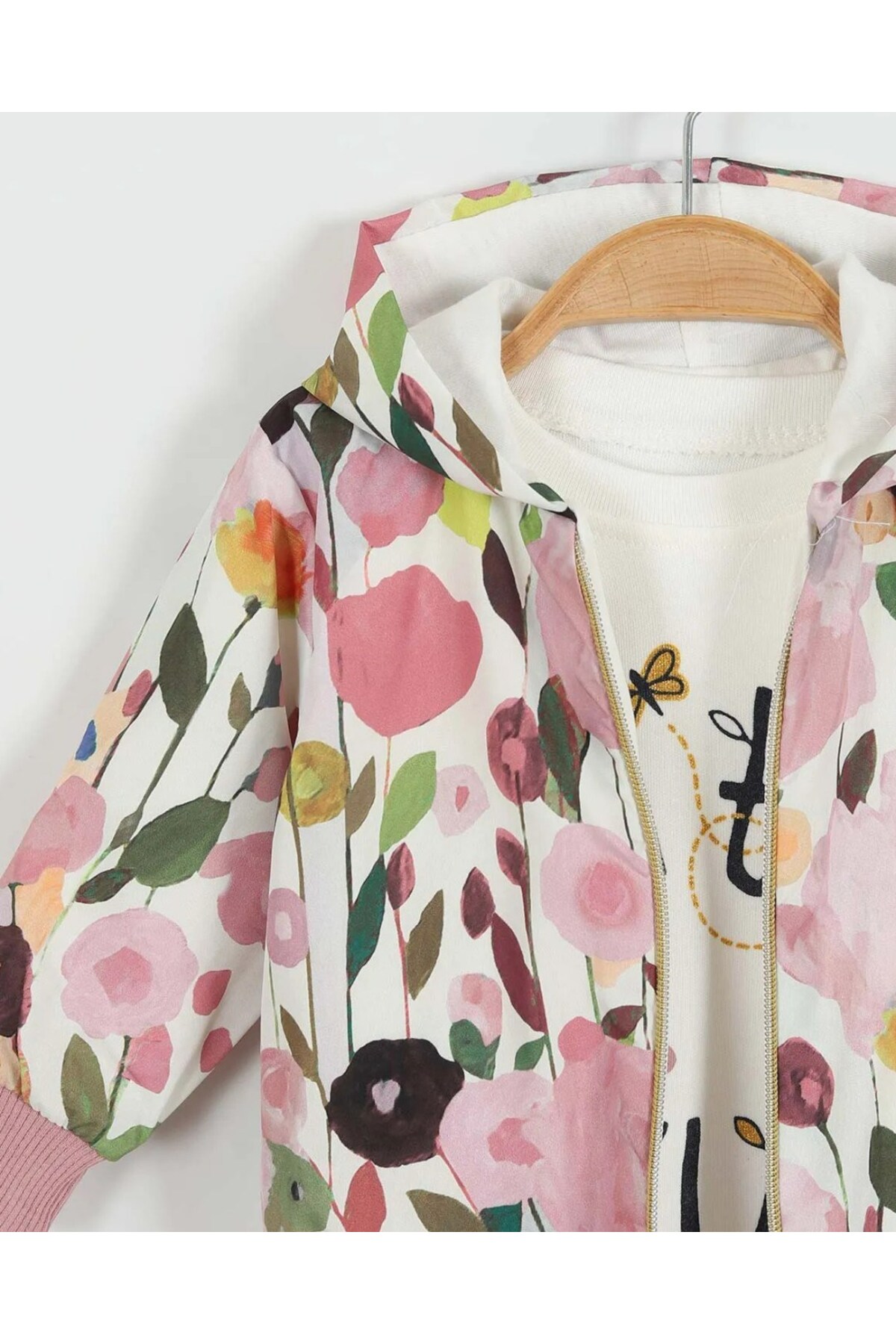 Ege Bebek Kız Bebek Yağmurluklu Kapüşonlu, 3 Parça Mevsimlik Alt Üst Takım l 3-6-9-12-18 Ay fotoğrafı 5 (önizleme)