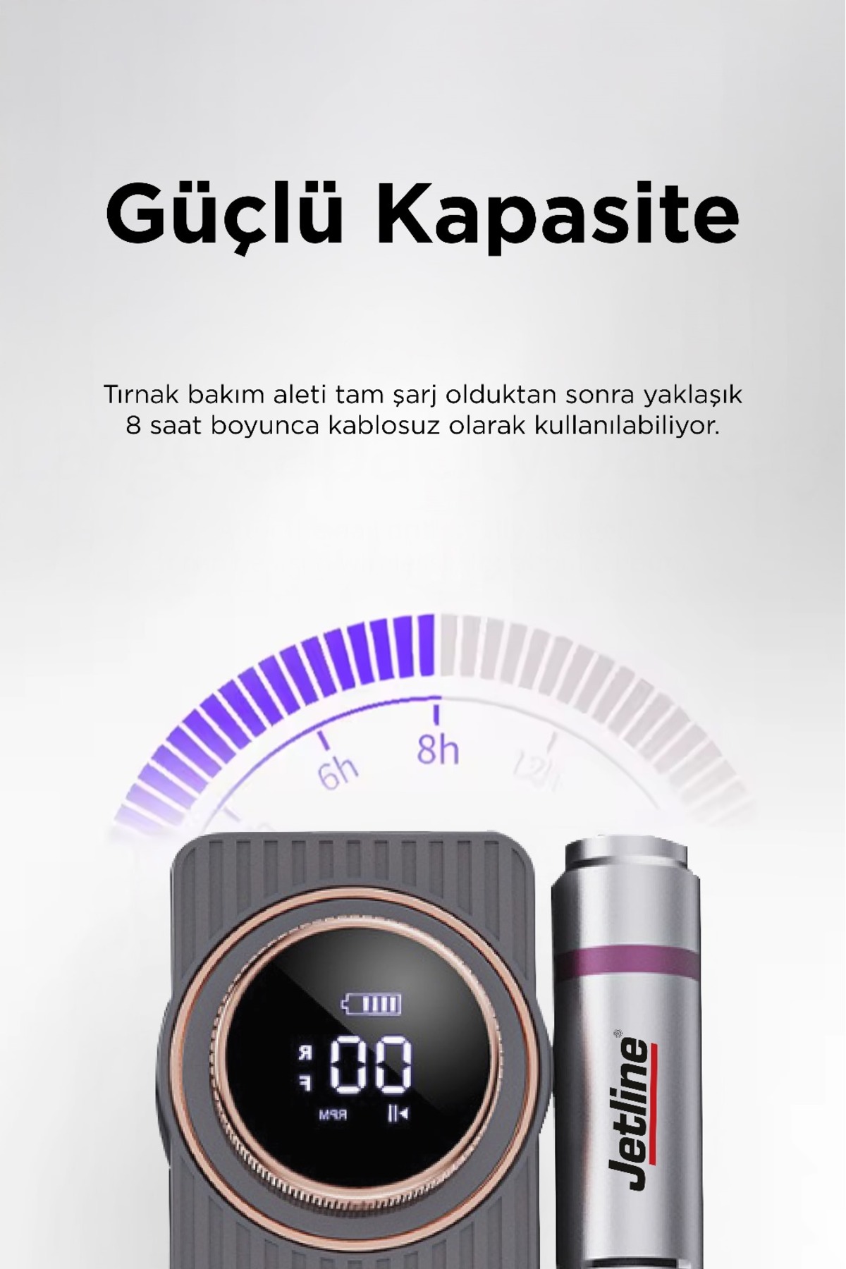 TRNKO1 Profesyonel Tırnak Törpü Manikür Pedikür Makinesi 10 Başlıklı Seri — JETLİNETRNK01TIRNAKMAKİNESİ — تصویر 3 از 8