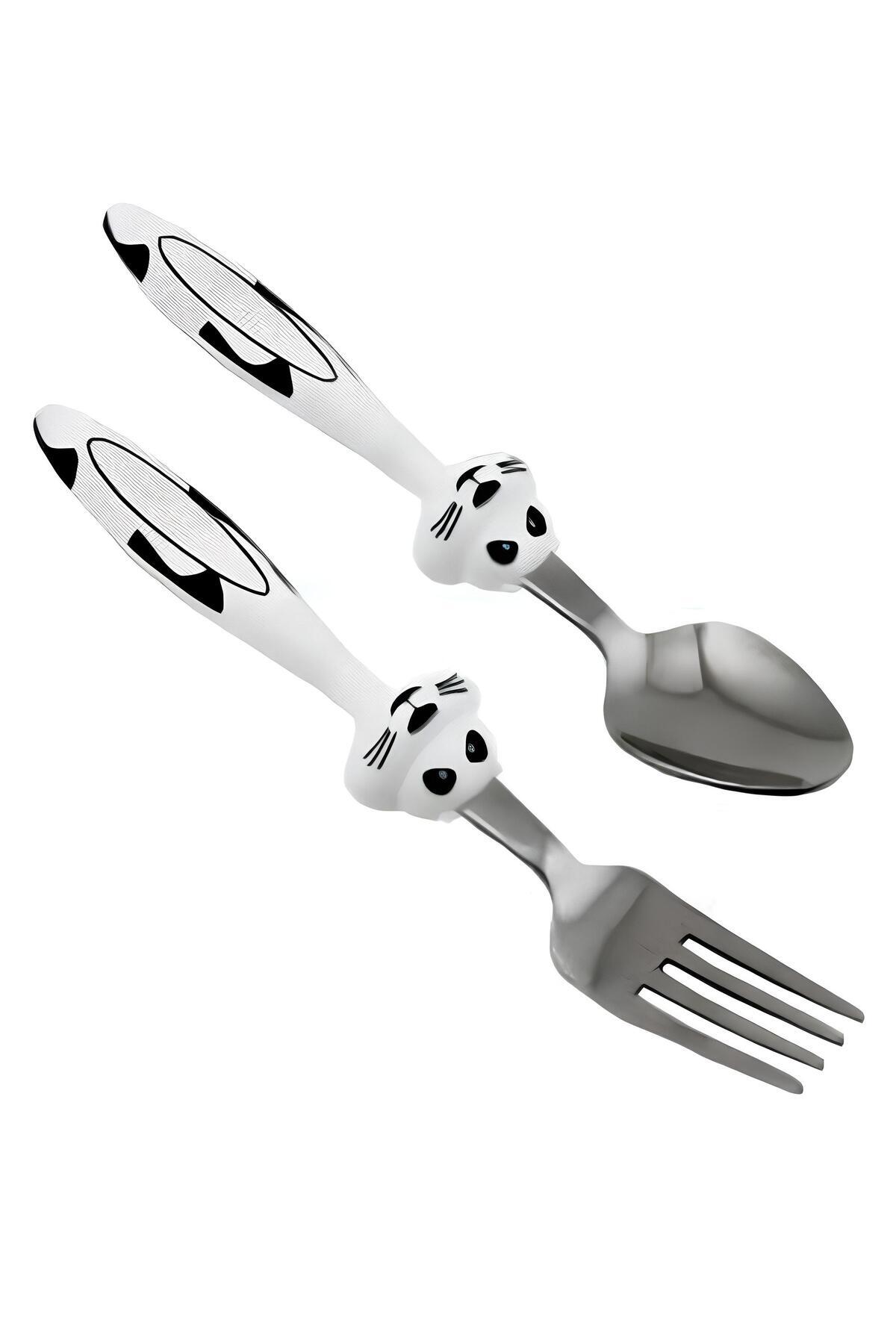 MorBebe Lüx Bebek Çocuk Çatal Kaşık Seti fotoğrafı 3 (önizleme)