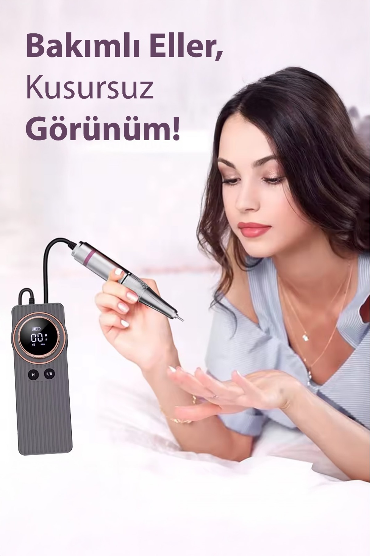 TRNKO1 Profesyonel Tırnak Törpü Manikür Pedikür Makinesi 10 Başlıklı Seri — JETLİNETRNK01TIRNAKMAKİNESİ — تصویر 6 از 8