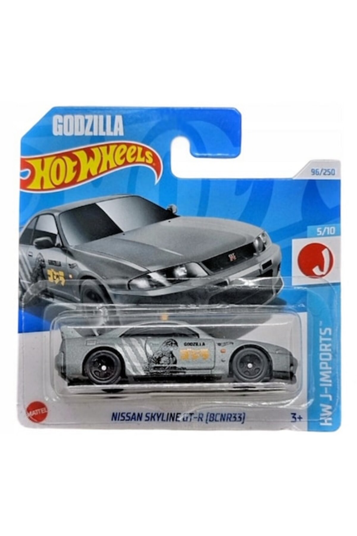 Mașină metalică Hot Wheels, Nissan Skyline GT-R (BCNR33), Colecția HW J-Imports, Ediția 2024, HTD96, Gr.