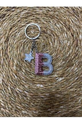ms masal butikk Kişiye Özel Epoksi B Harf Anahtarlık- El yapımı Parlak ve Şık...
