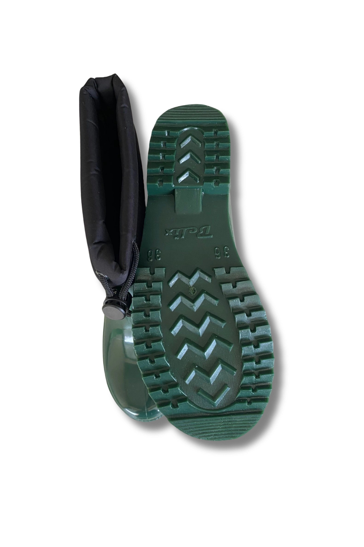 belixspor  Konçlu Peluşlu Unisex Yağmur Çizmesi 36-40 Koyu Yeşil - Görsel 4