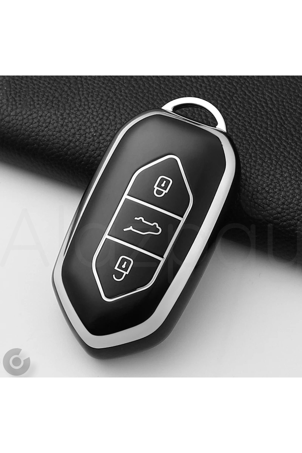 Alazpay Togg T10x T10F Uyumlu TPU Anahtar Kılıfı (Siyah Gümüş)