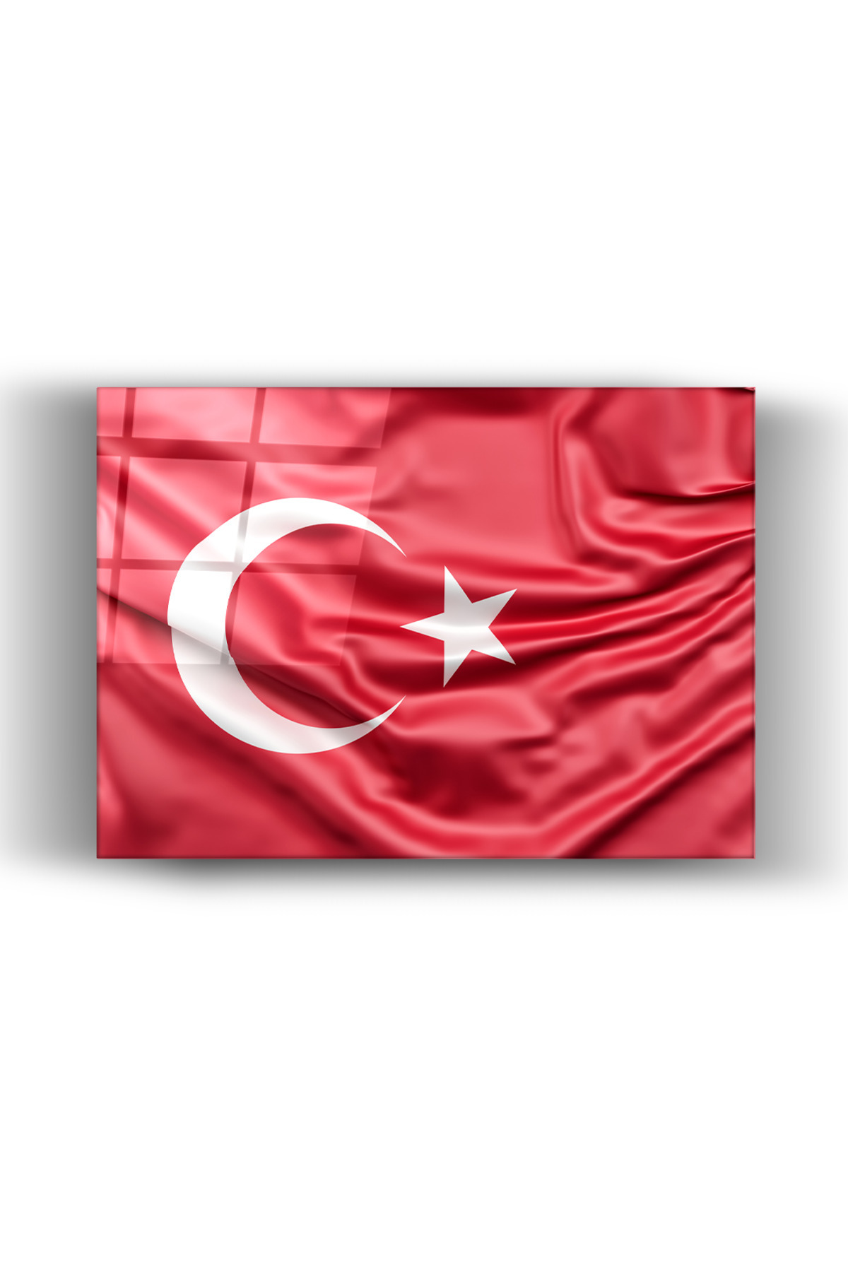 Şanlı Bayrağımız | Parlak Baskı Yatay Duvar Sanatı-Ev Ofis Dekorasyon
