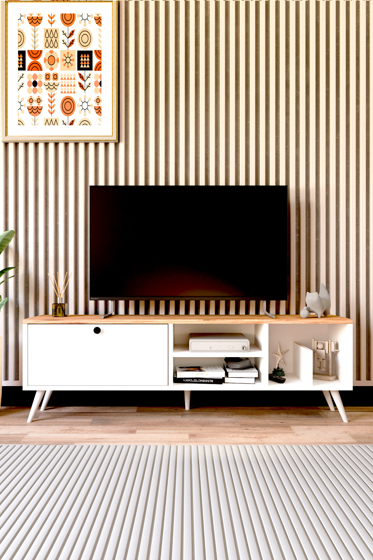 interGO Lena TV Sehpası, TV Standı, Televizyon Ünitesi