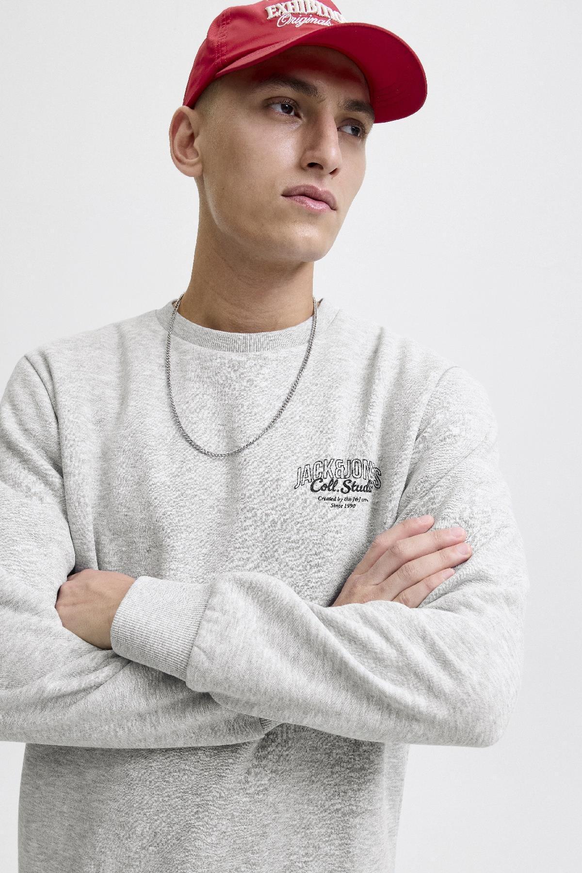 سویشرت مردانه راسته آستین بلند | جک اند جونز Jack & Jones 12278601 - تصویر 7