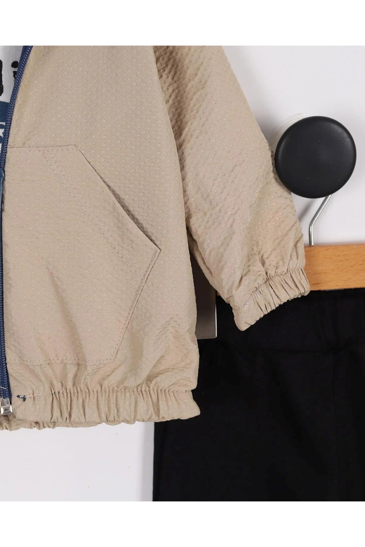 Ege Bebek Erkek Bebek Yağmurluklu Kapüşonlu, 3 Parça Mevsimlik Alt Üst Takım l 3-6-9-12-18 Ay fotoğrafı 4 (önizleme)