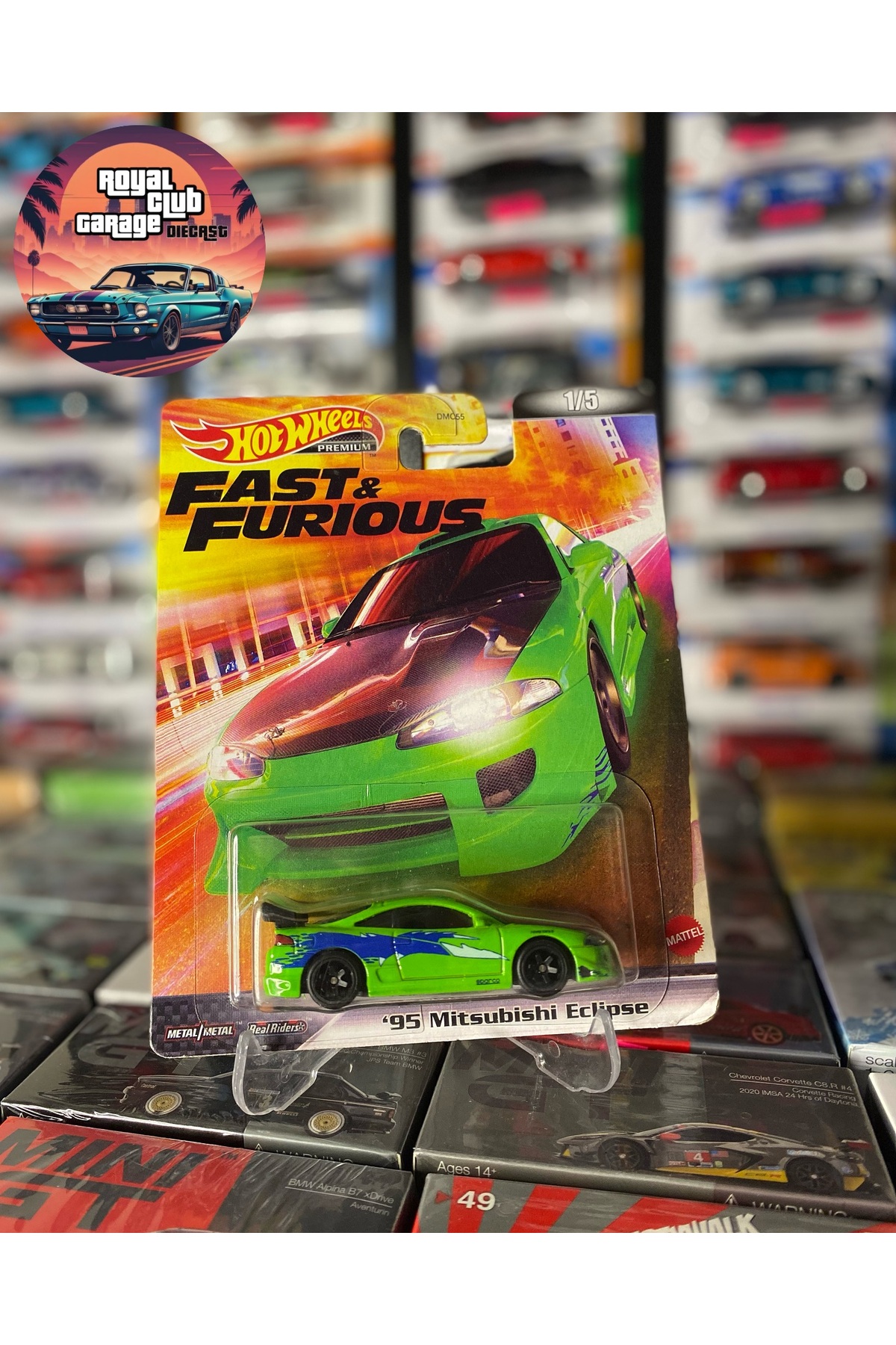 HOT WHEELS '95 MITSUBISHI ECLIPSE - FAST AND FURIOUS - PREMIUM