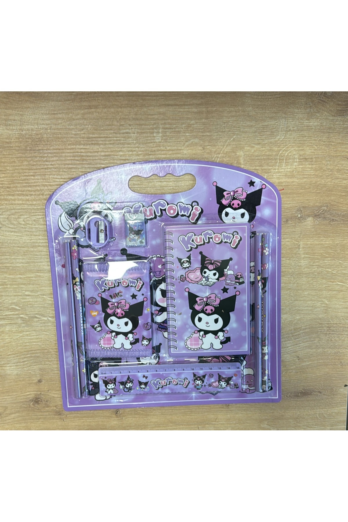 SANRIO Kuromi Kırtasiye Seti 9 Parça Cüzdanlı