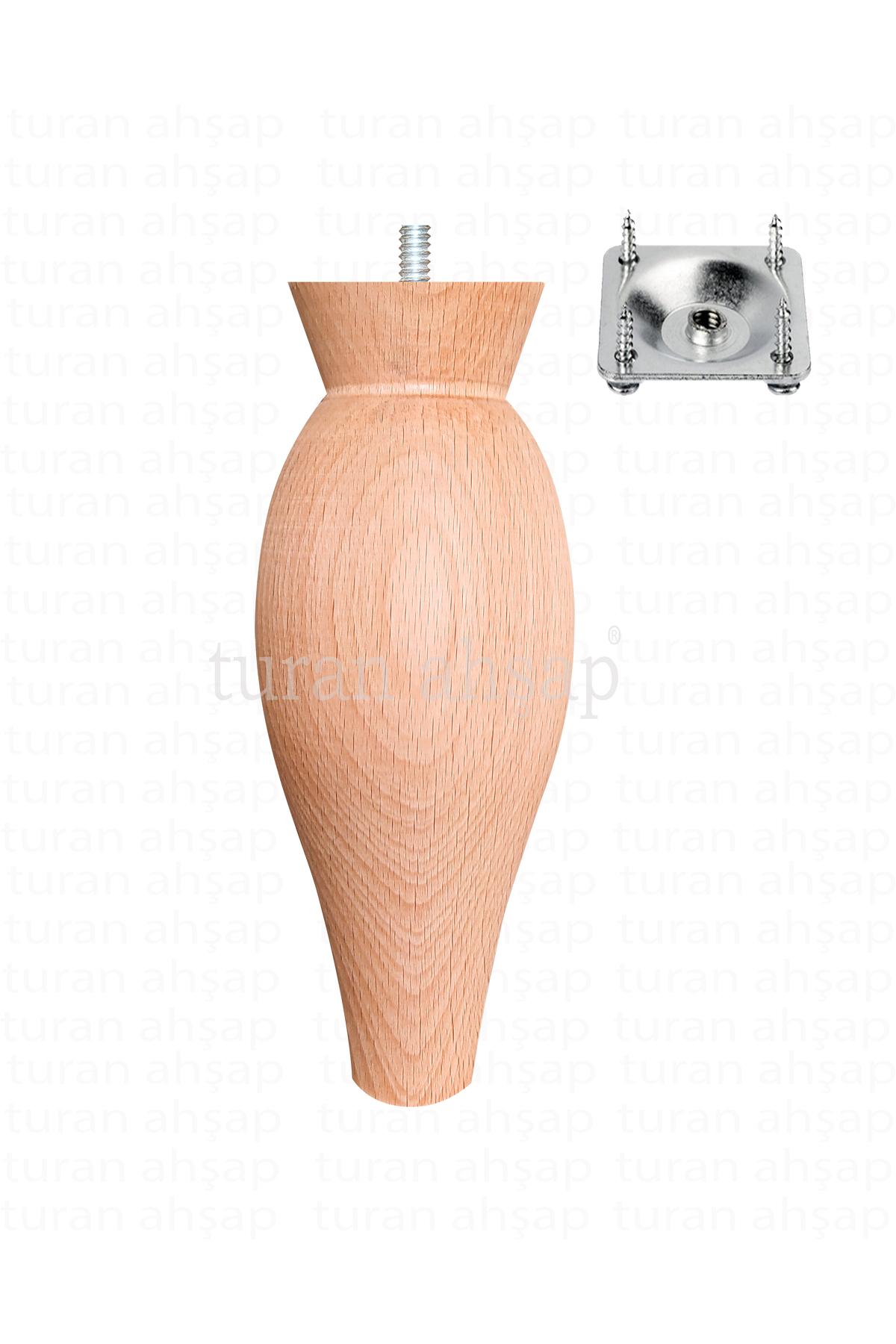 turanahşap Baza ayağı - Koltuk ayağı - Ahşap ayak - Uzunluk: 20 cm