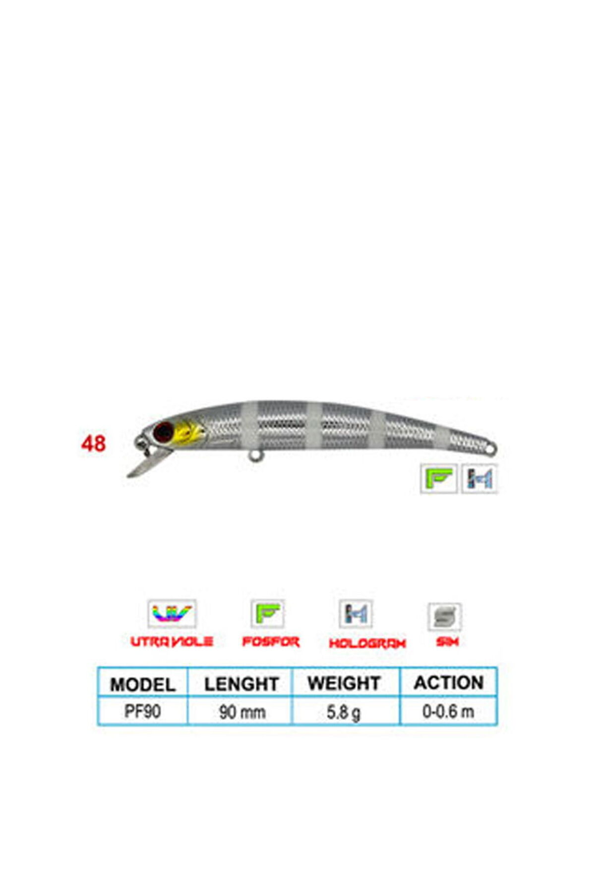 LEGEND CL:48 90mm 5,8gr0-0,6m Artificial Fish