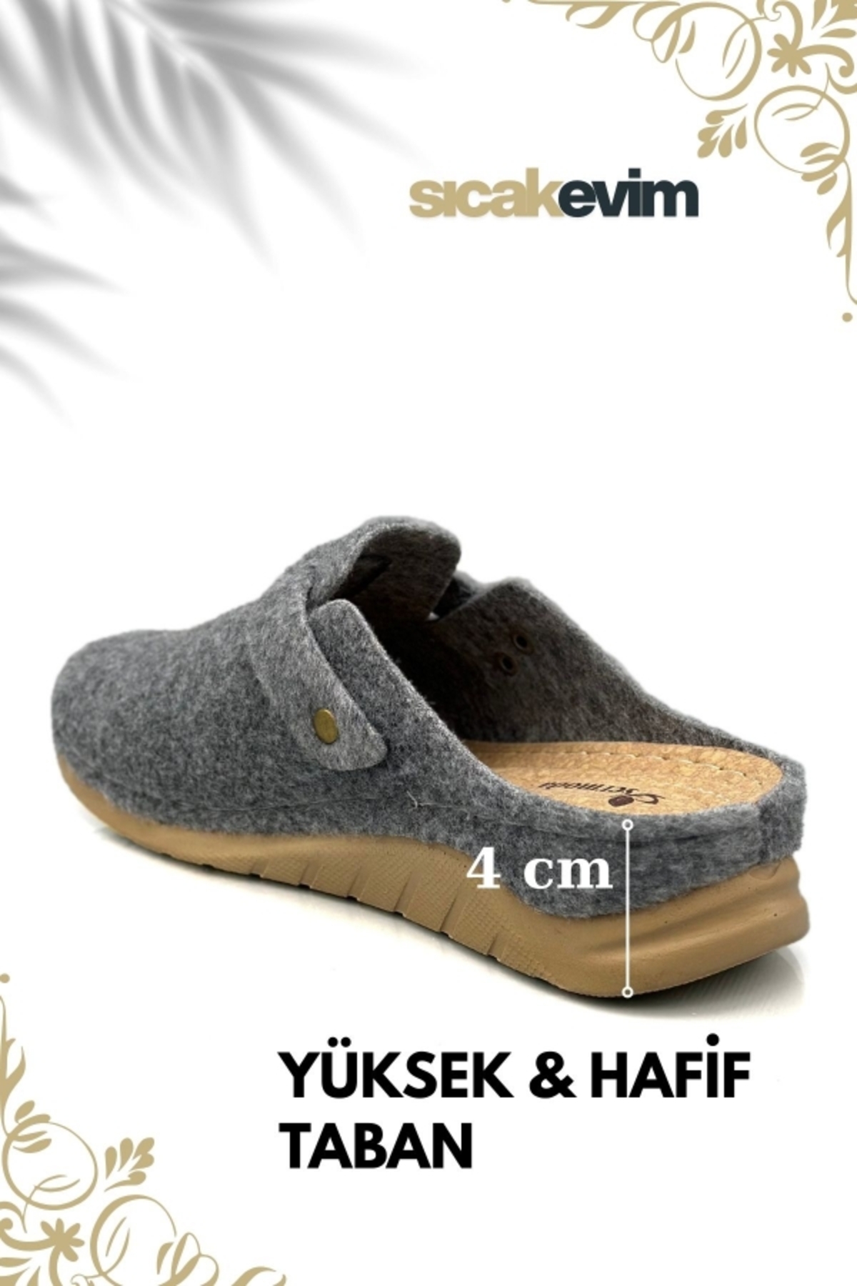 sermoda Erkek Terlik Seti - 4'lü Dörtlü Erkek Trelik Misafir Terlik Seti görsel 7