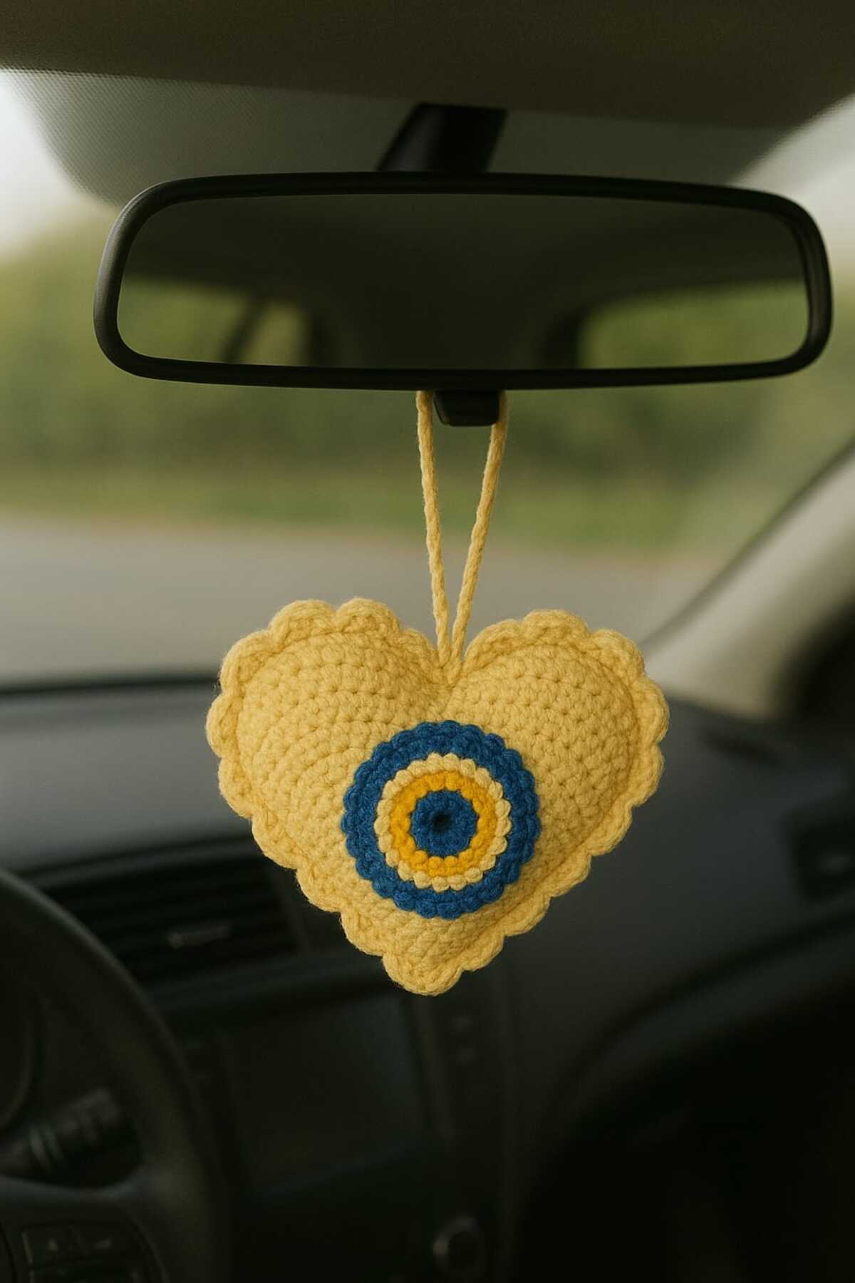 MODA Amigurumi Araba Dikiz Aynası Süsü & Anahtarlık & Çanta Askısı
