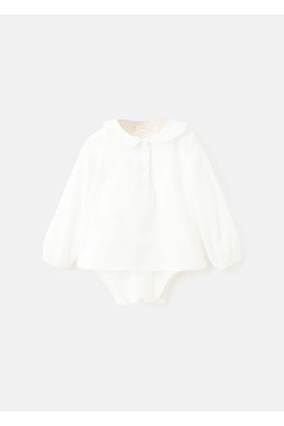 پیراهن نخی با دکمه در پایین  پیراهن نخی با دکمه در پایین