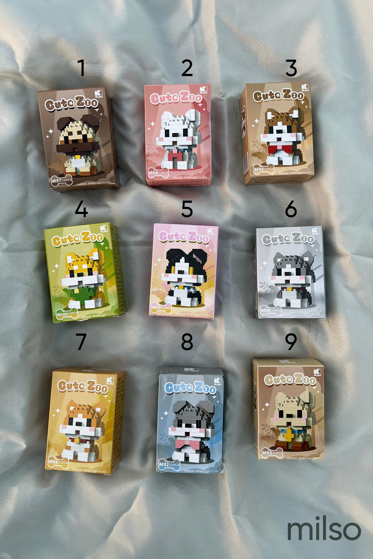 【4種セット】おまけ有りALIENSvsPREDATOR MINICOSBABY MİLSO Köpek Bricks - 4-6 cm Minik Parçalı Eğlenceli Yapı Taşları