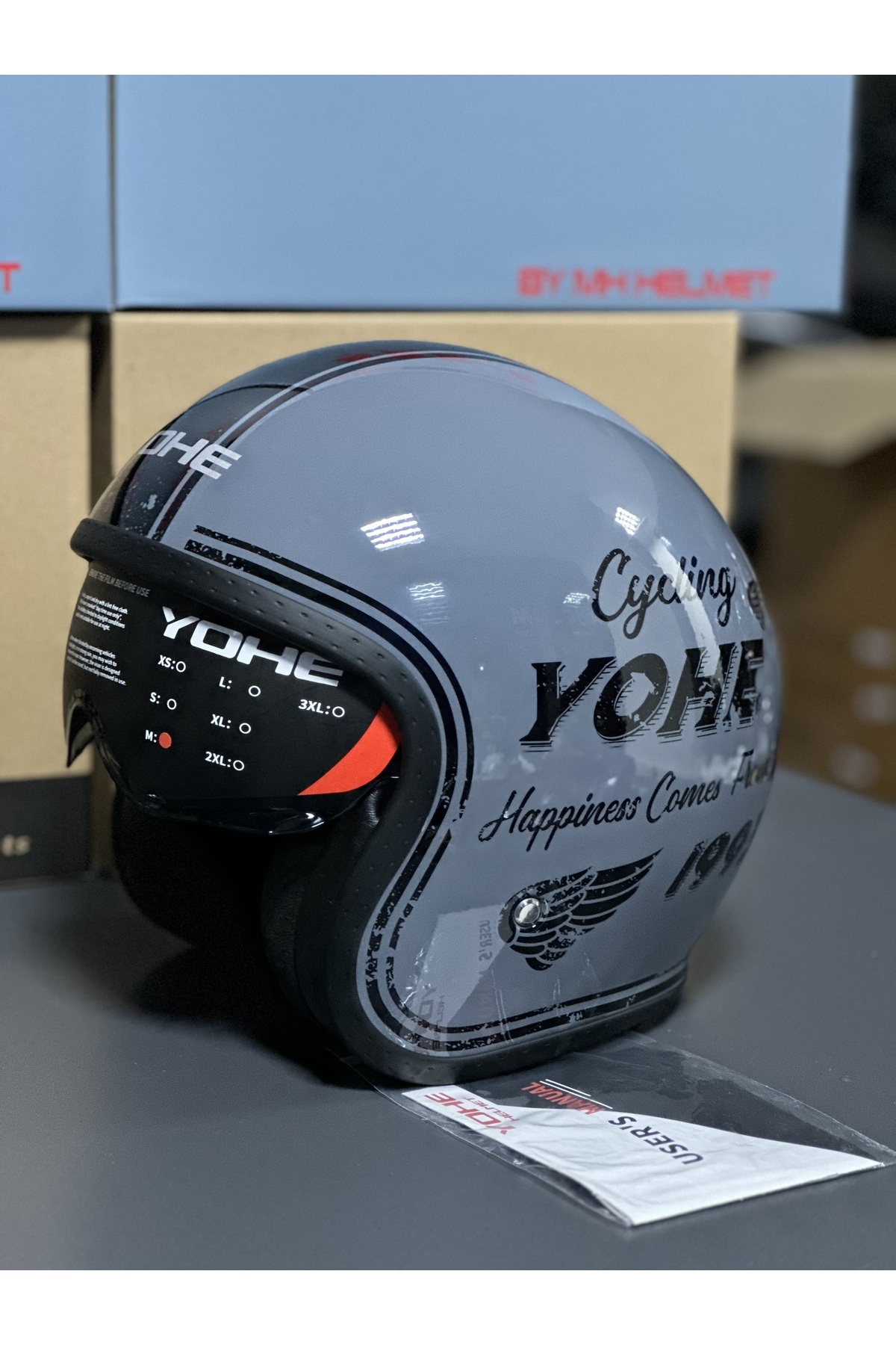 Palas Motor GÜNEŞ GÖZLÜKLÜ RETRO MOTOSİKLET KASKI ECE 22.06 SERTİFİKA/ürün dar kalıptır 1 beden büyük alınız