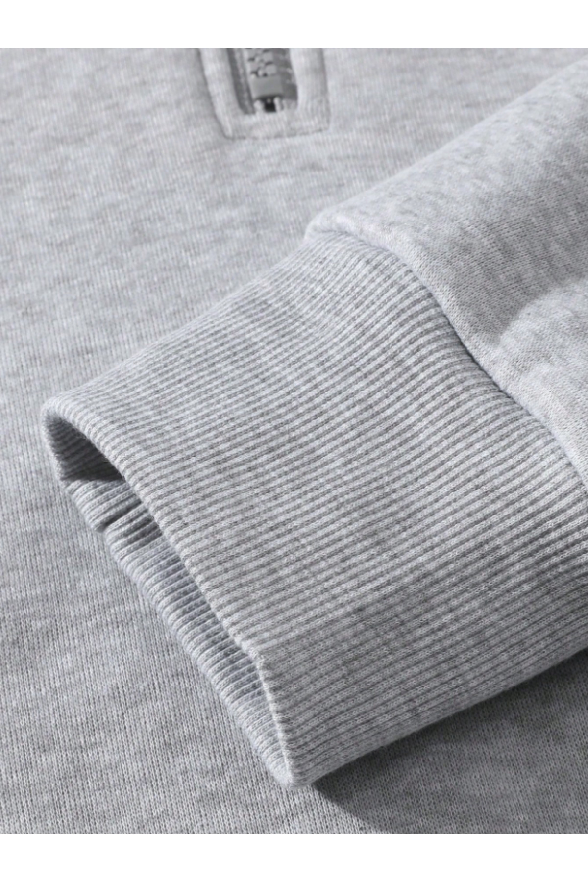Revasser Unisex Erkek/Kadın YARIM FERMUARLI KAPÜŞONLU Renkli Özel Pamuklu Oversize Sweatshirt görsel 5