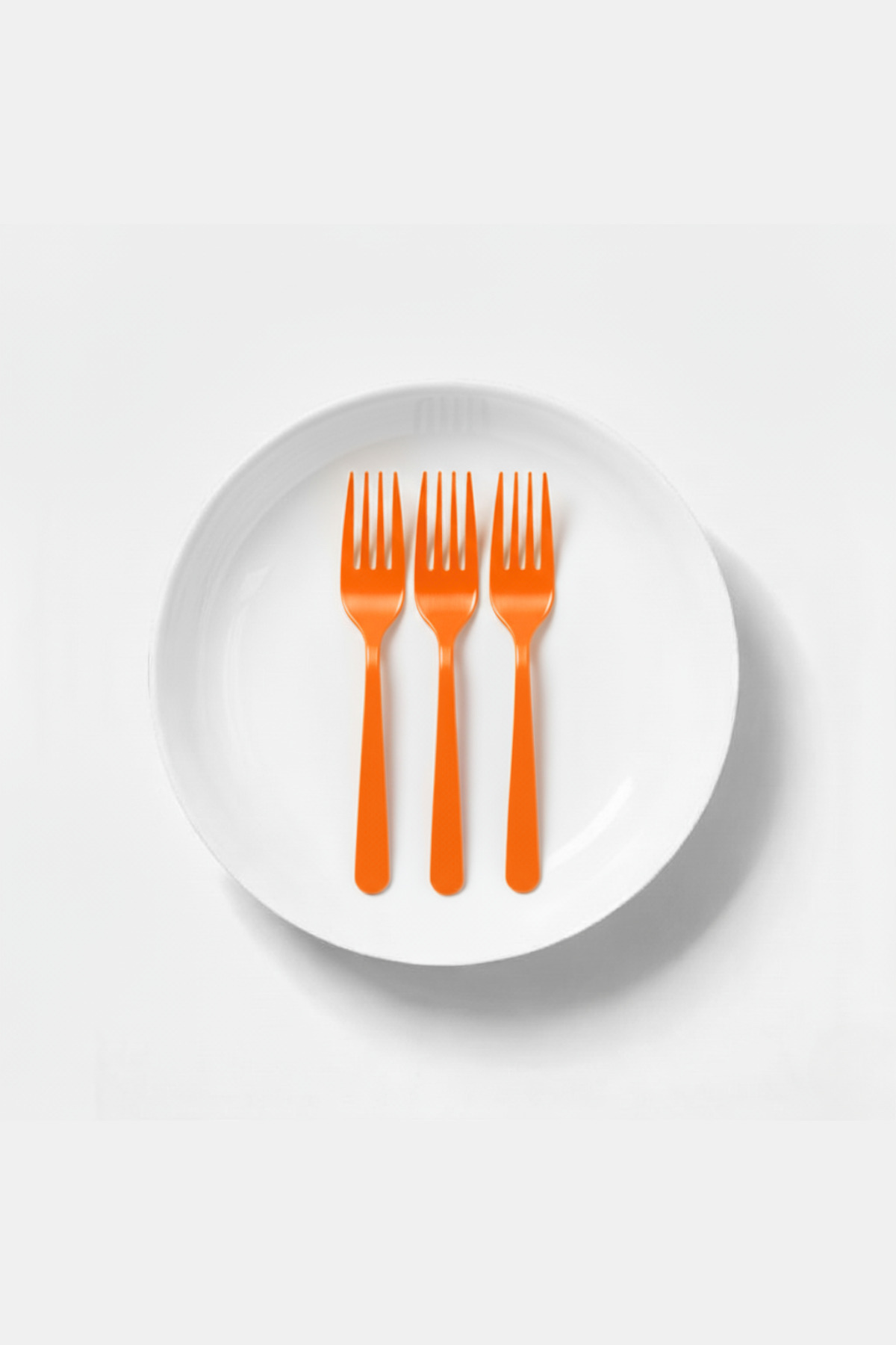 LOLLY PARTY 8 Adet Turuncu Renk Plastik Çatal