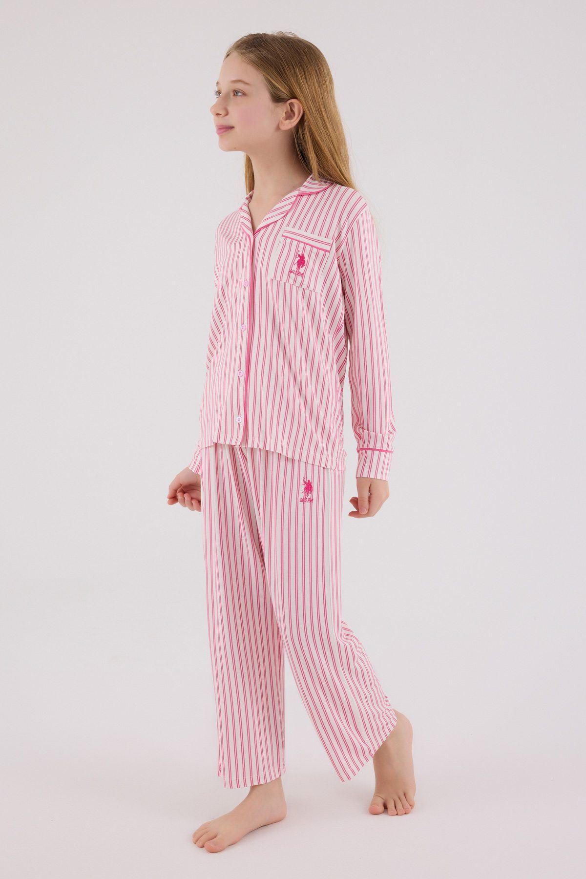 U.S. Polo Assn. 4-15 Yaş Lisanslı Us Polo Assn Kız Çocuk Takım-Fuşya fotoğrafı 3 (önizleme)