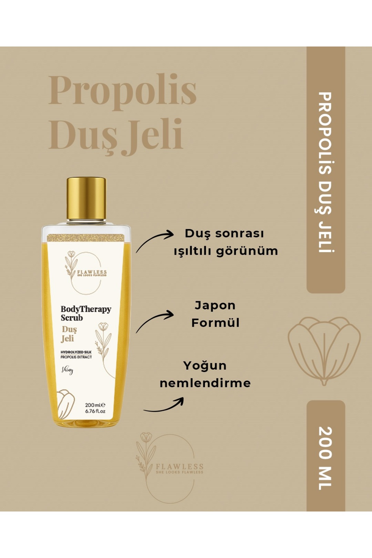 Japon Formüllü Saç Onarım Serisi 3'lü Set-Propolis şampuan Saç maskesi vücut bakım Duş Jeli — FC05 — تصویر 3 از 7