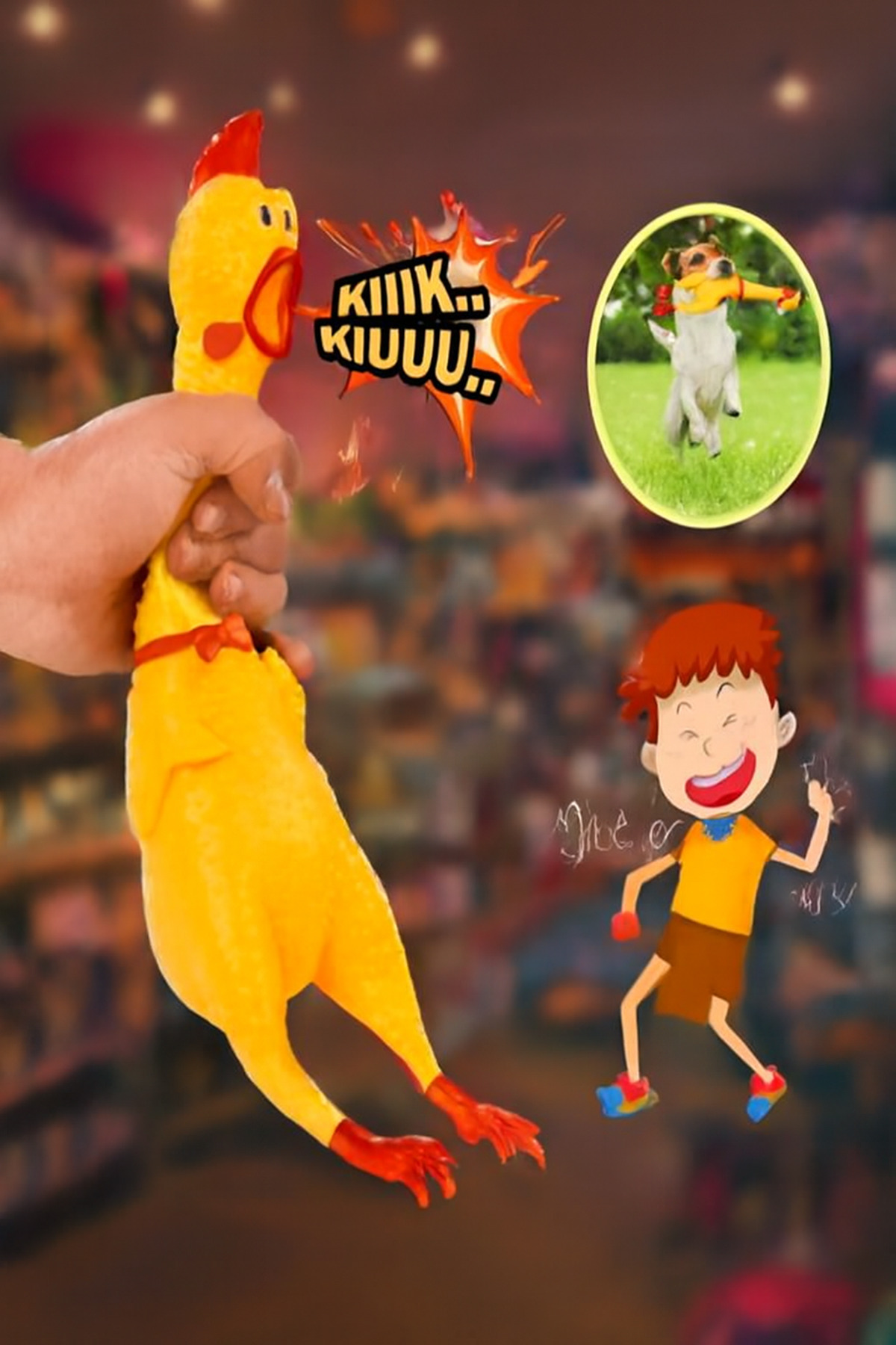 garaccu Öten Çığlık Atan Horoz Tavuk Civciv Köpek Kedi Için Bağıran Sesli Oyuncak - Şaka oyuncağı