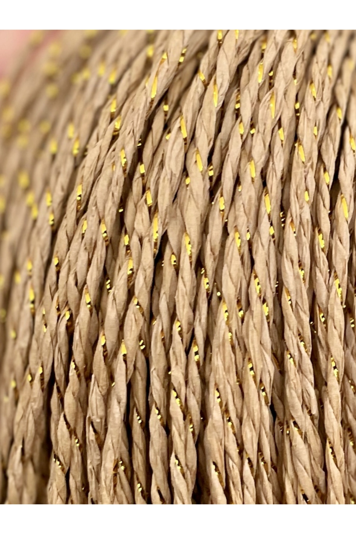 Kevser nur tuhafiye KAĞIT İP (2mm 25gr) Doğal hasır rafya natural bohem ...