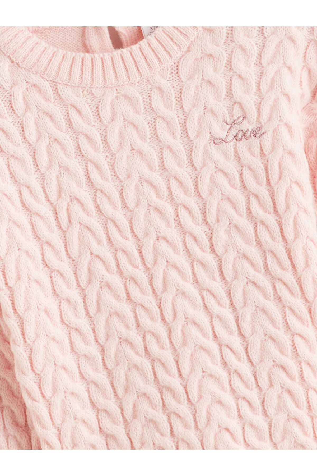 LC Waikiki Pembe Bisiklet Yaka Uzun Kollu Kız Çocuk Kazak fotoğrafı 2 (önizleme)