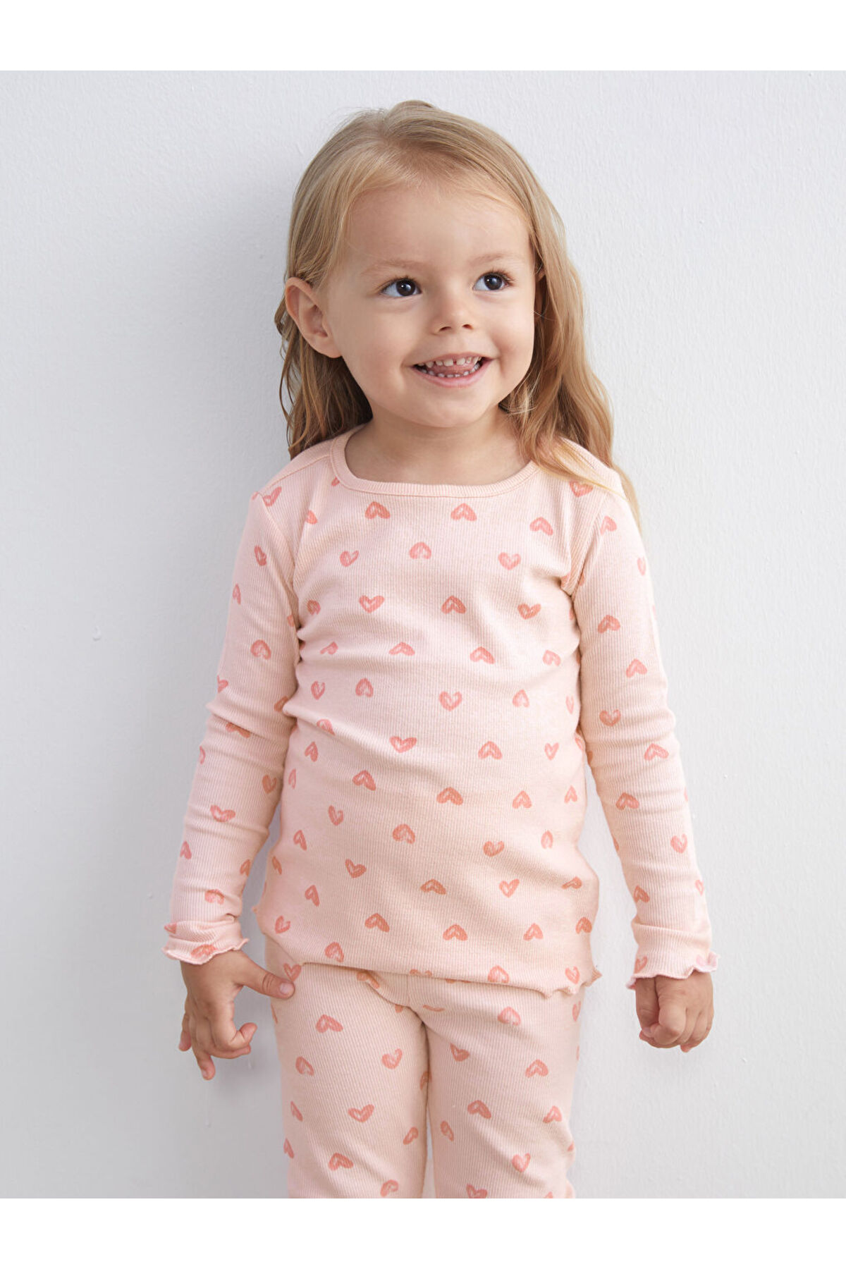 LC Waikiki GiyÇık Store den Pembe Kalp Baskılı Kız Bebek Pijama Takımı fotoğrafı 7 (önizleme)