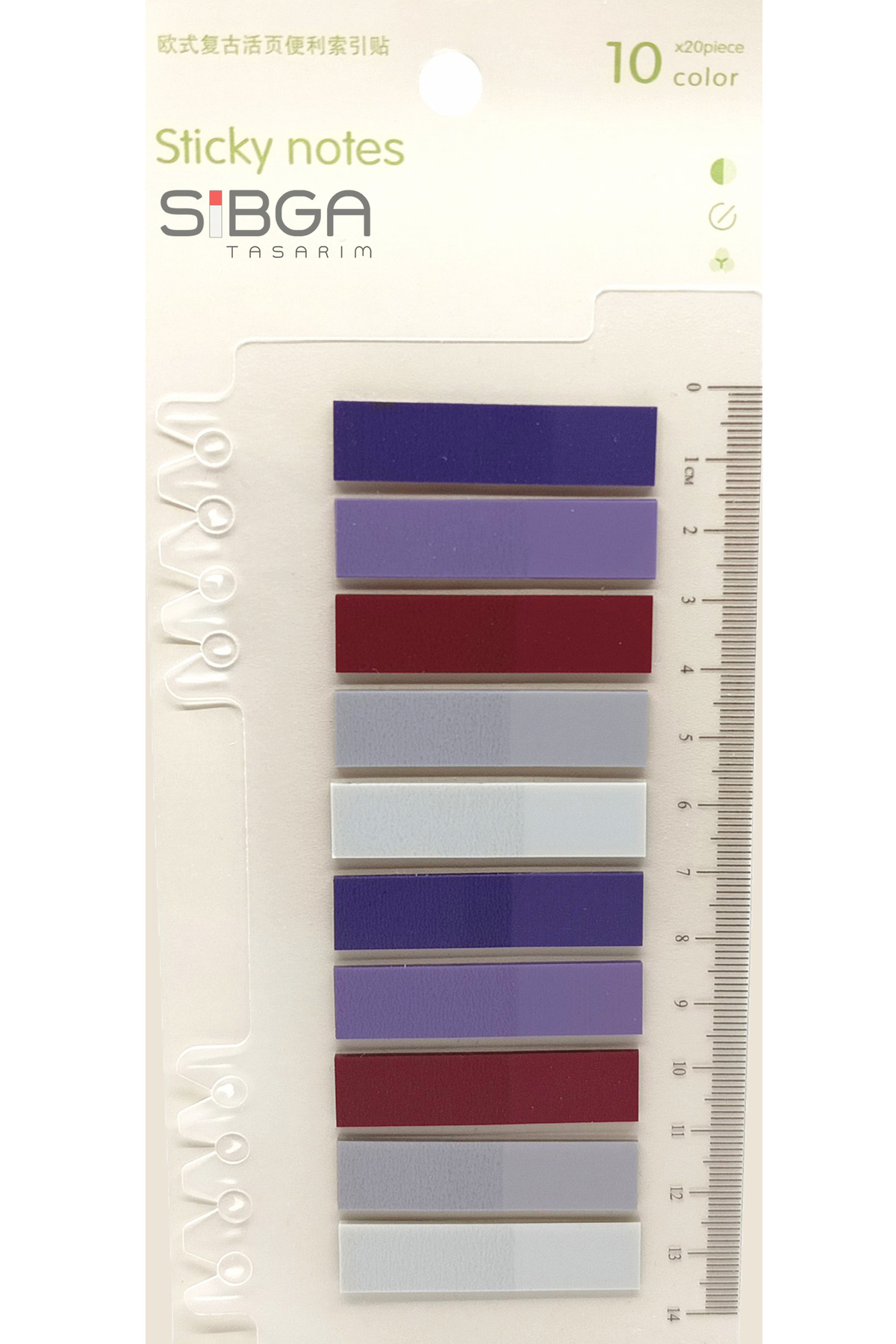 sibga tasarım Şeffaf Renkli Postit Post-it Post It. Kitap Ayracı Ayraç Postit Sticker Not Kağıdı 200 Yaprak