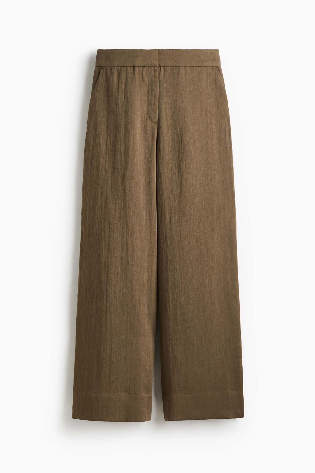 H&M Wide twill trousers- Trendyol