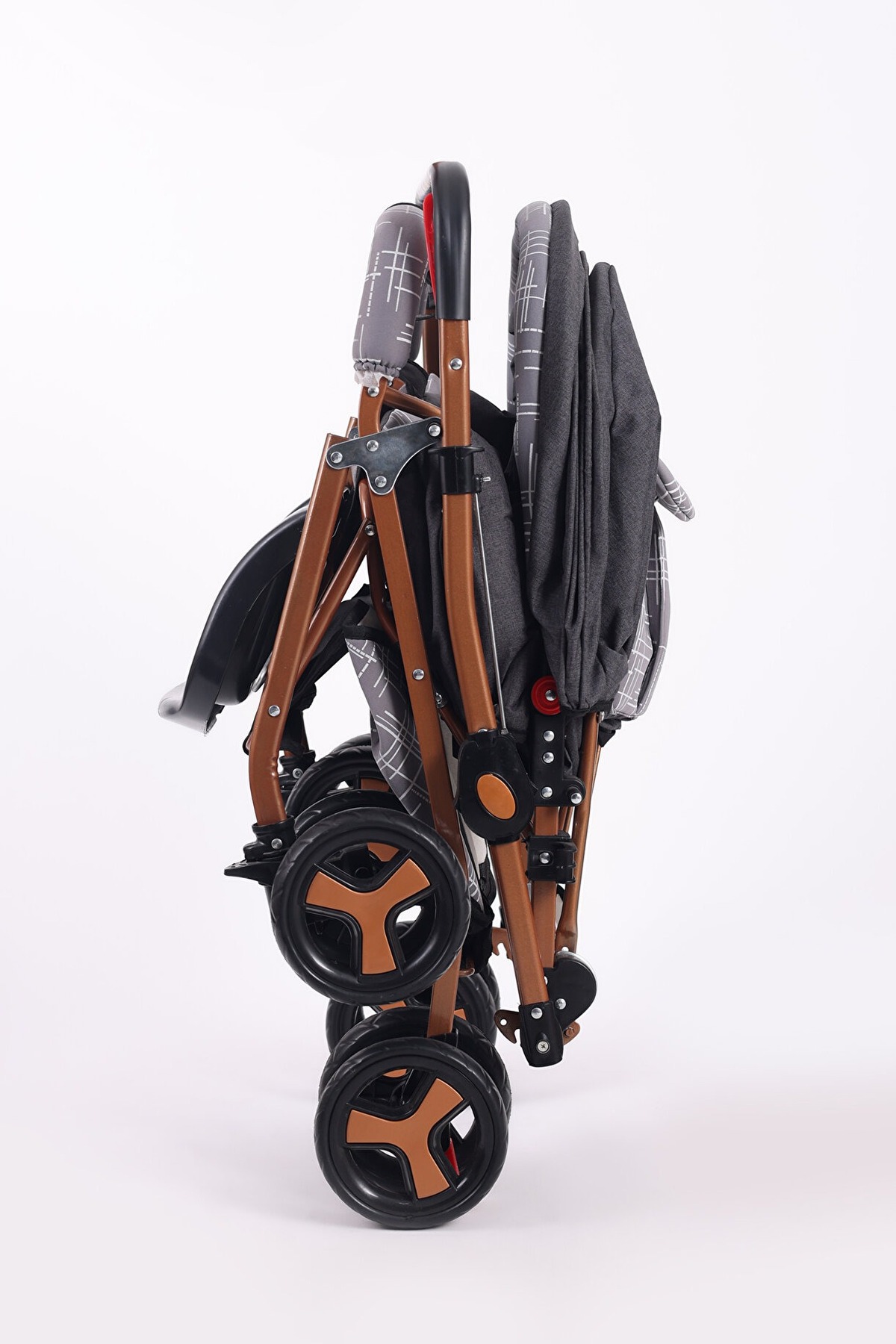 Jusso Dido Comfort Line Çift Yönlü Bebek Arabası Gri-Gold fotoğrafı 7 (önizleme)