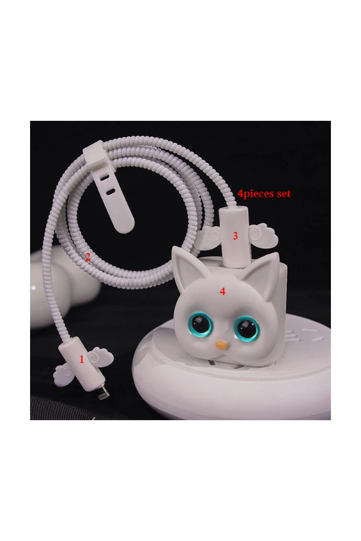 YNT İthalat Iphone 18w/20w Uyumlu Şarj Aleti Kılıfı, Şarj Kablosu Örme Aparatı, Toparlayıcı,