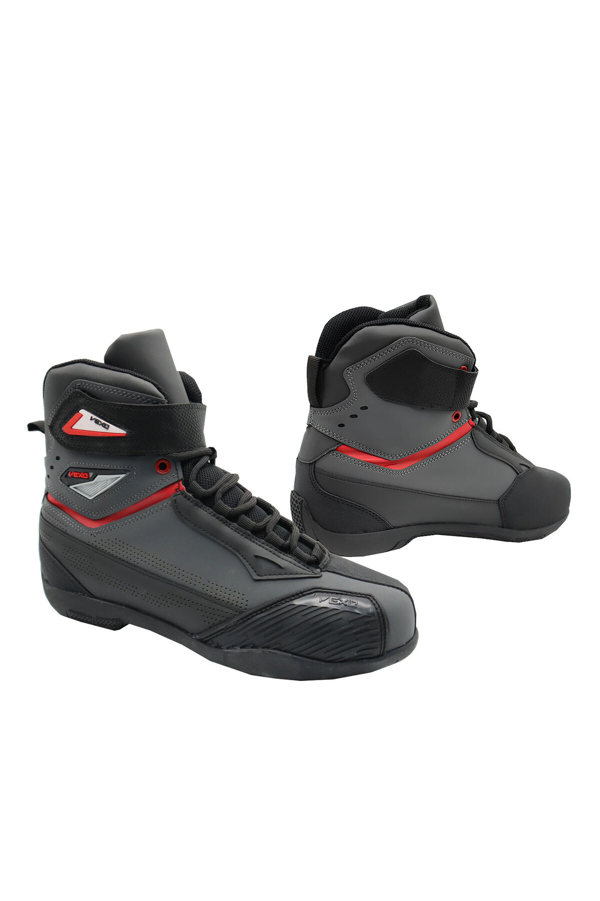 TİEN MOTOR Vexo Boxter Aır Motosiket Botu Gri-Kırmızı 41
