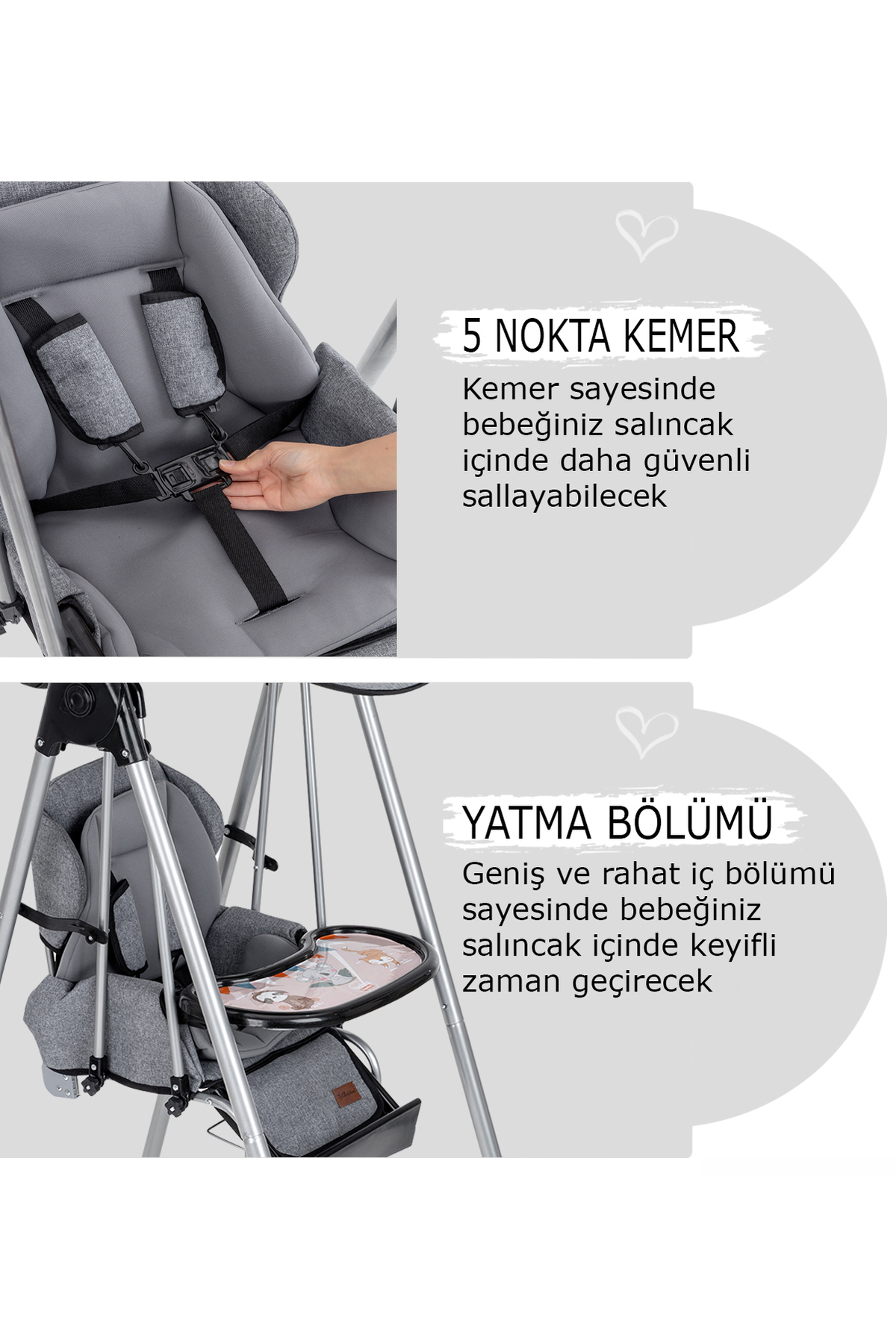 Baby Home 890 Dove Salıncak Bebek Salıncağı Çocuk Salıncağı Bebek Salıncakları fotoğrafı 4 (önizleme)