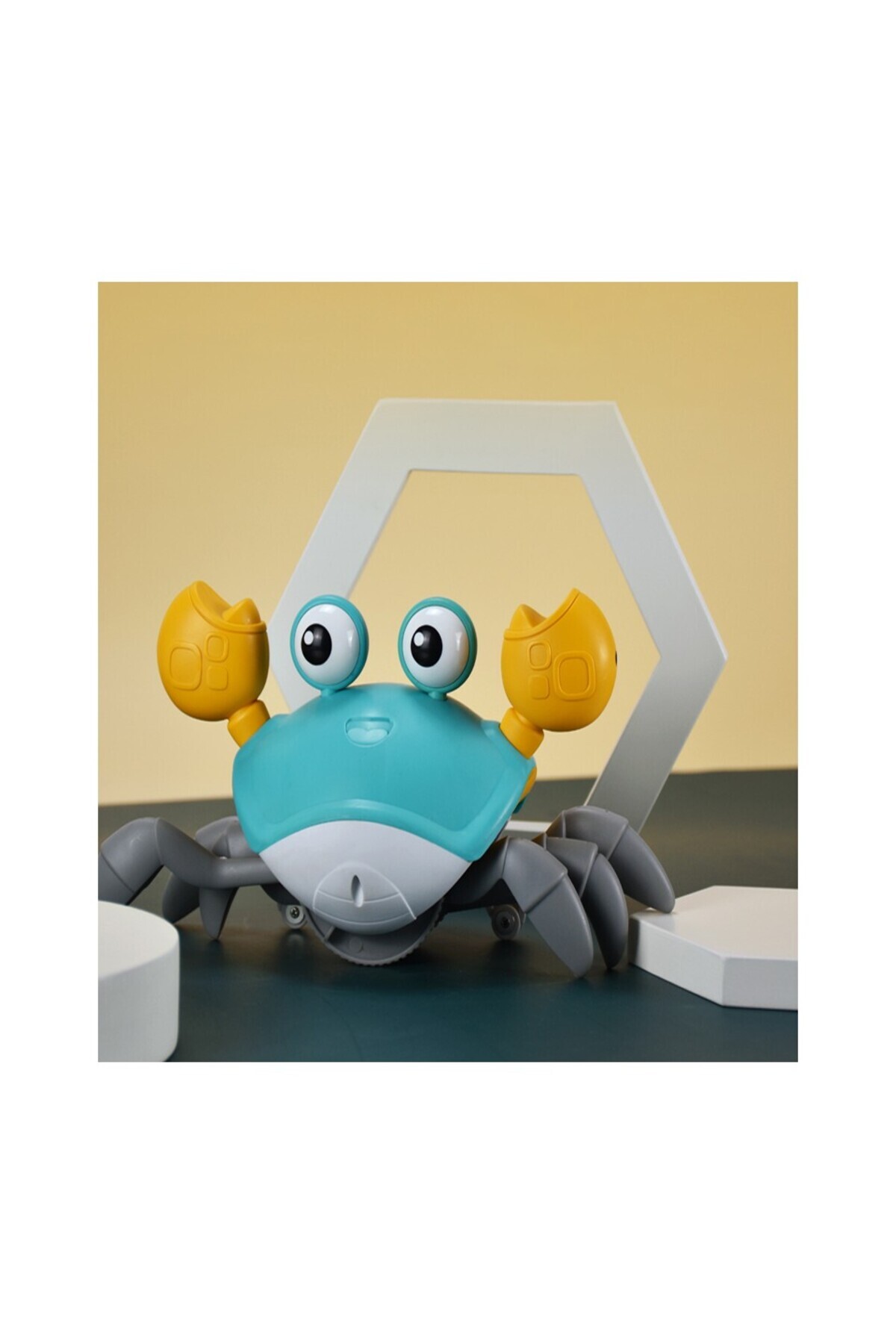 UZUNKAYA HOME Learning Fun Şarjlı Müzikli Hareketli Oyuncak Yengeç Yürüme Yardımcısı Otomatik Sensörlü