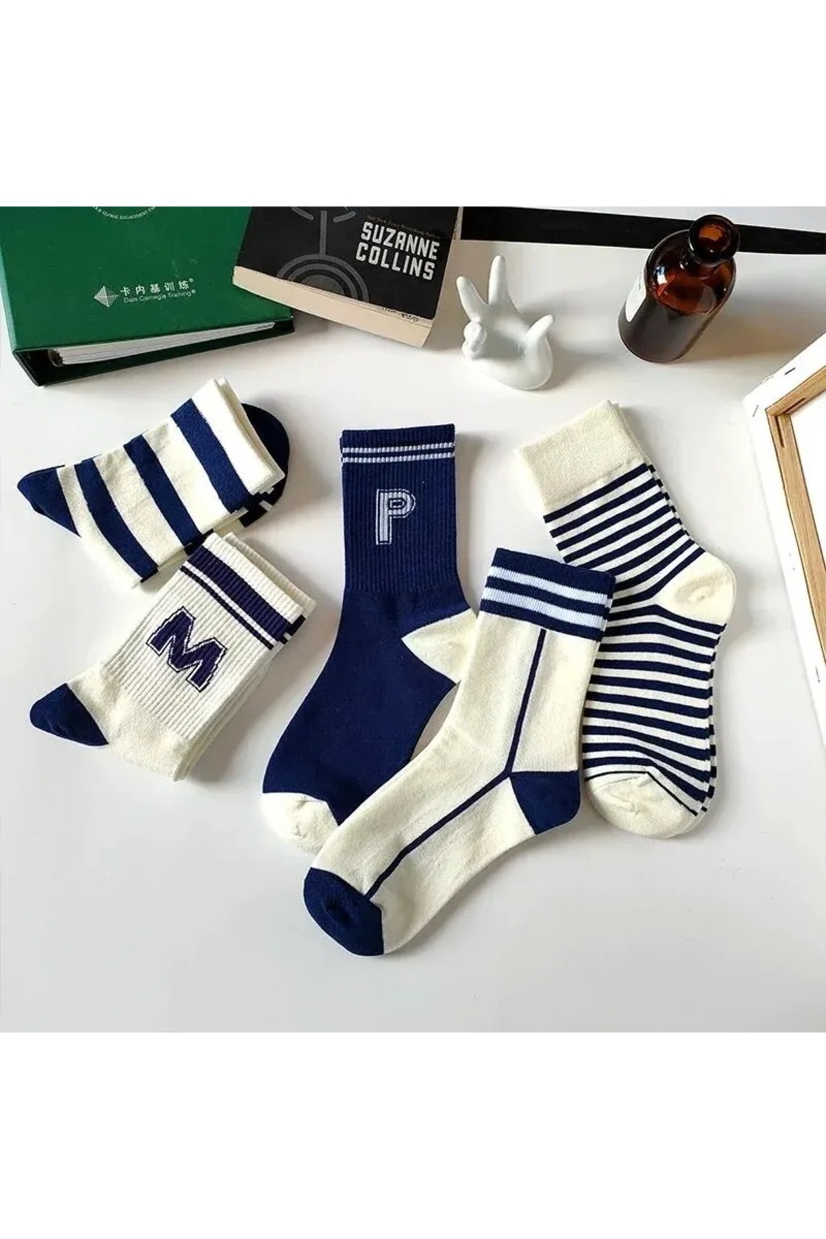 H&N Socks 5 Çift Ekonomik Paket Unısex Kolej Tenis Çorap