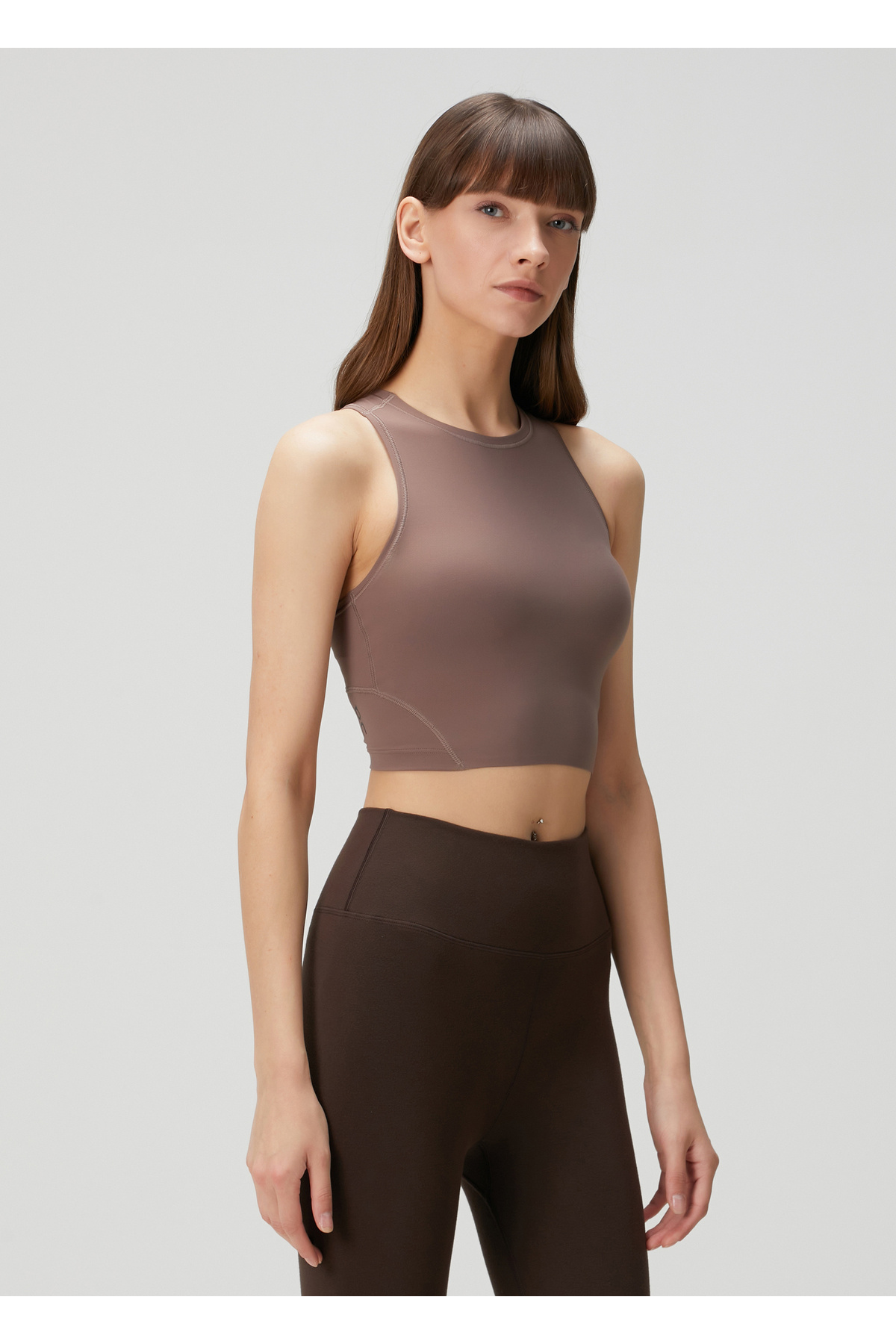 ON Studio Kahverengi Crop T-shirt
